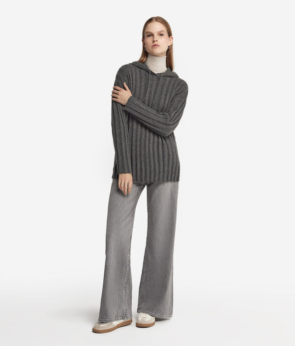 Ultrasoft Cashmere Ribbed Sweatshirt