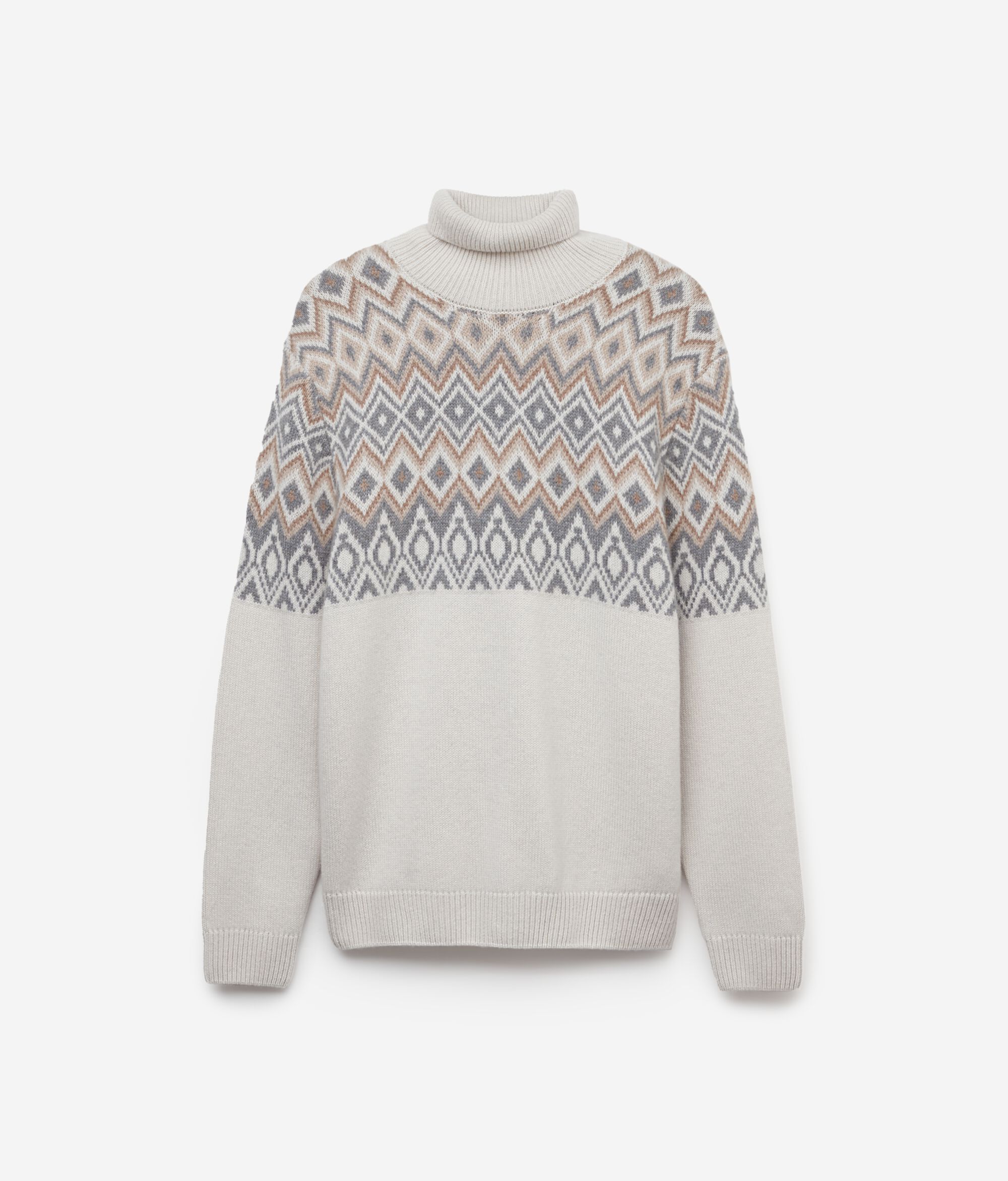 Jacquard Cashmere Turtleneck