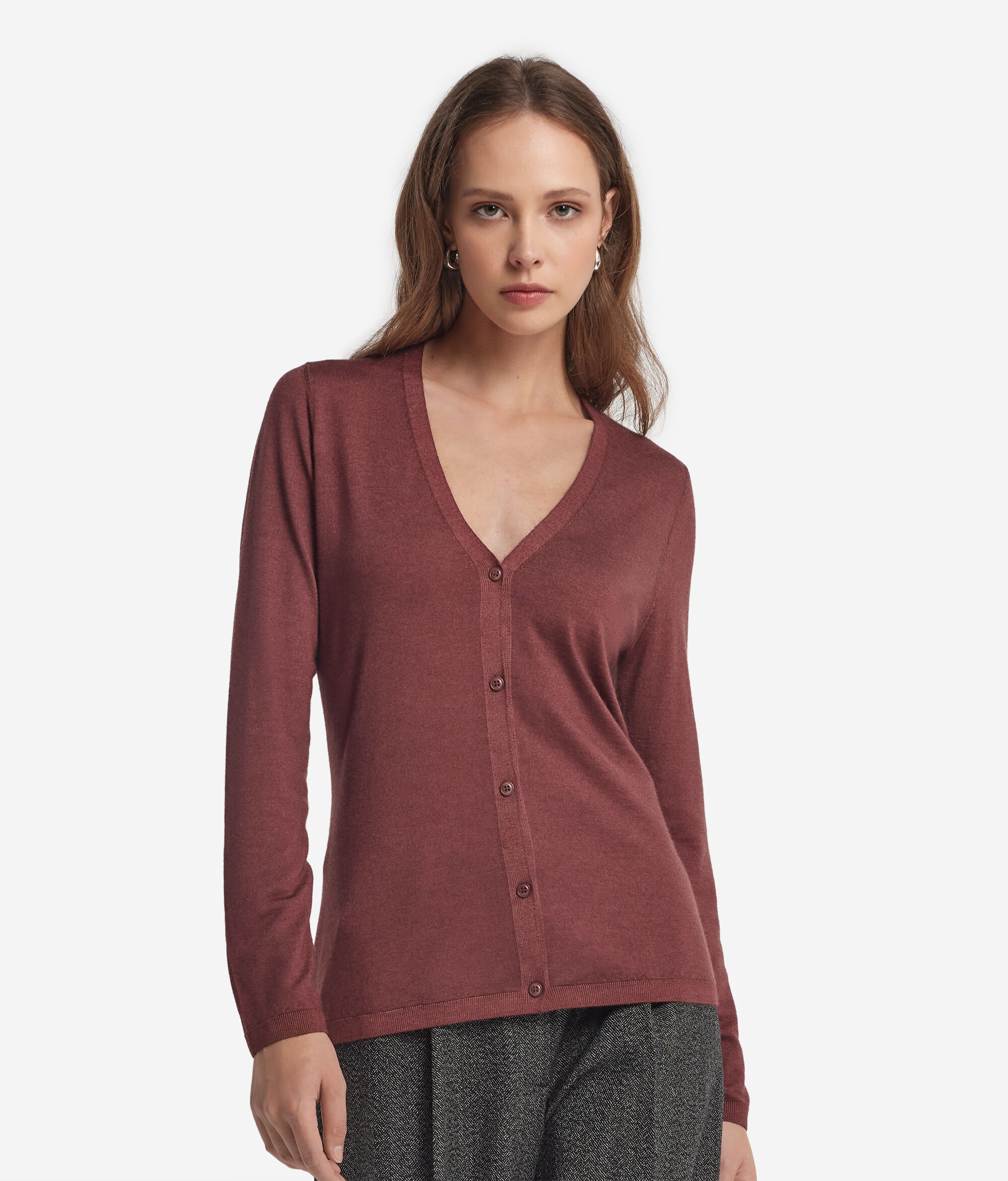 Golfino con scollo a V in Cashmere Ultrafine