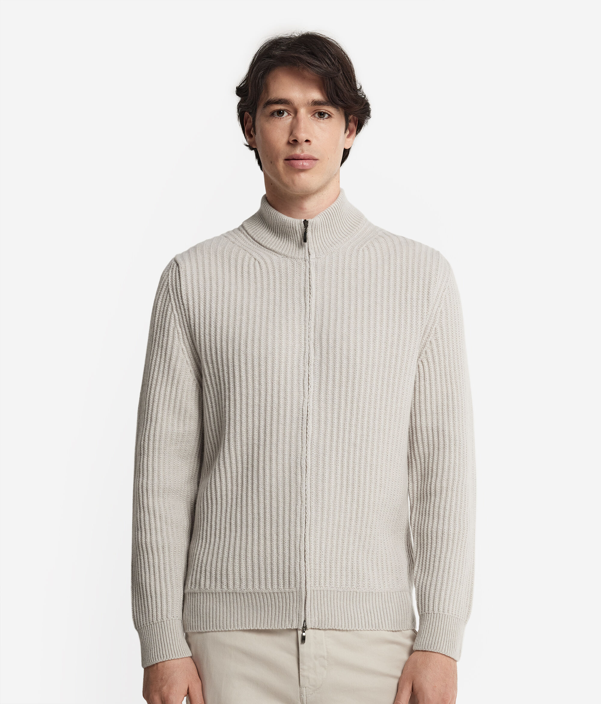 Ribbed Ultrasoft Cashmere Cardigan