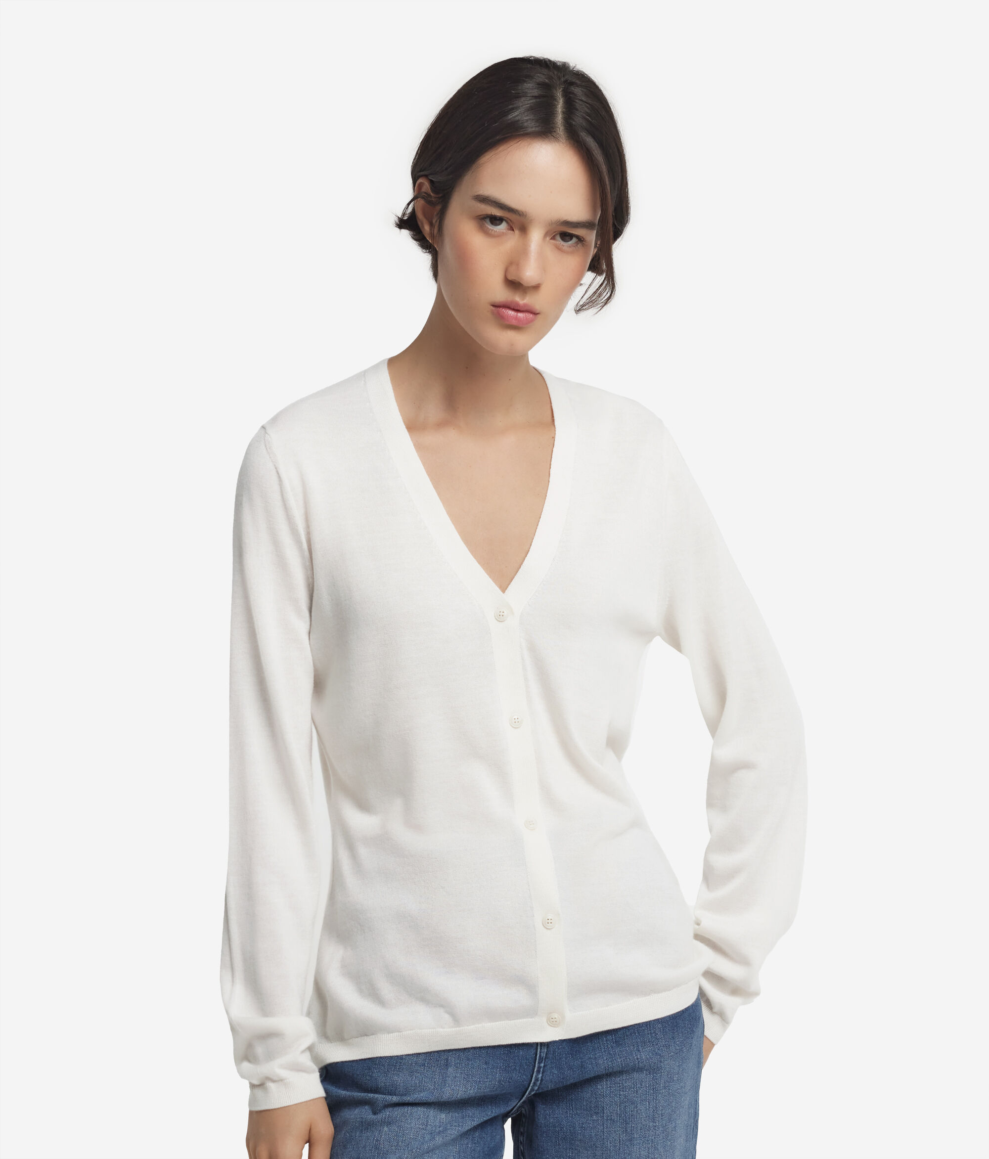 Ultrafine Cashmere V-Neck Cardigan