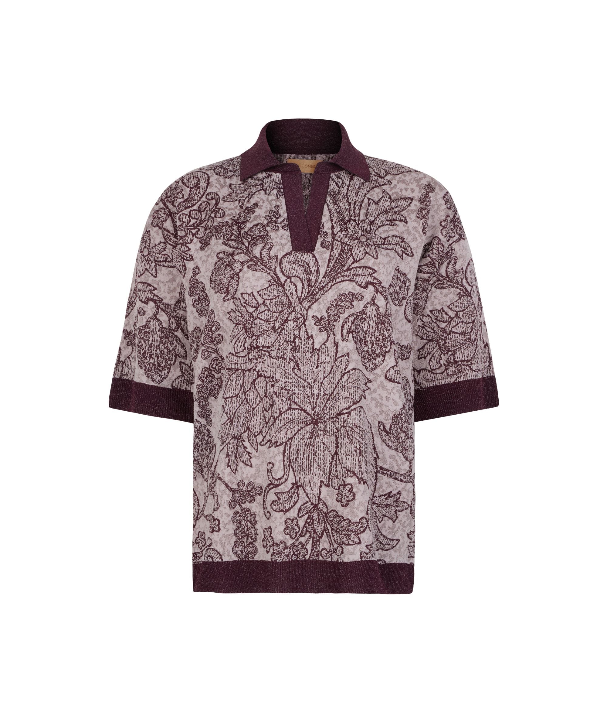 ボタニカル ジャカード ポロシャツ