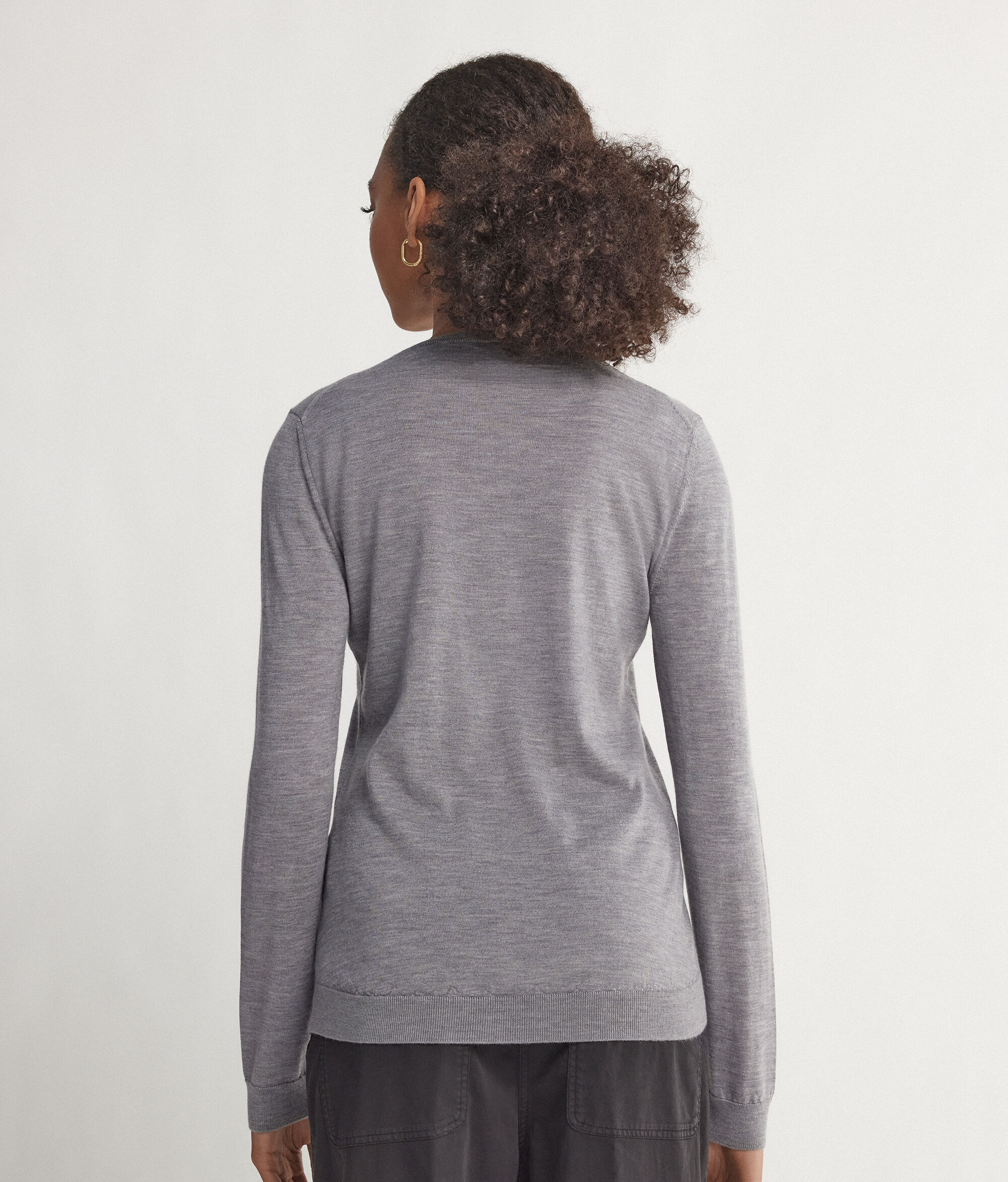 Camisola com Decote Redondo em Ultrafine Cashmere