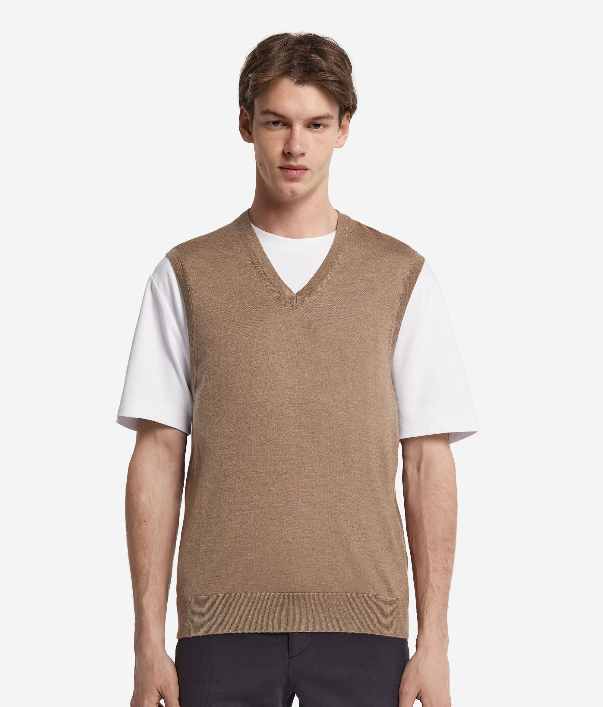 Ultrafine Cashmere Sleeveless V-Neck Jumper