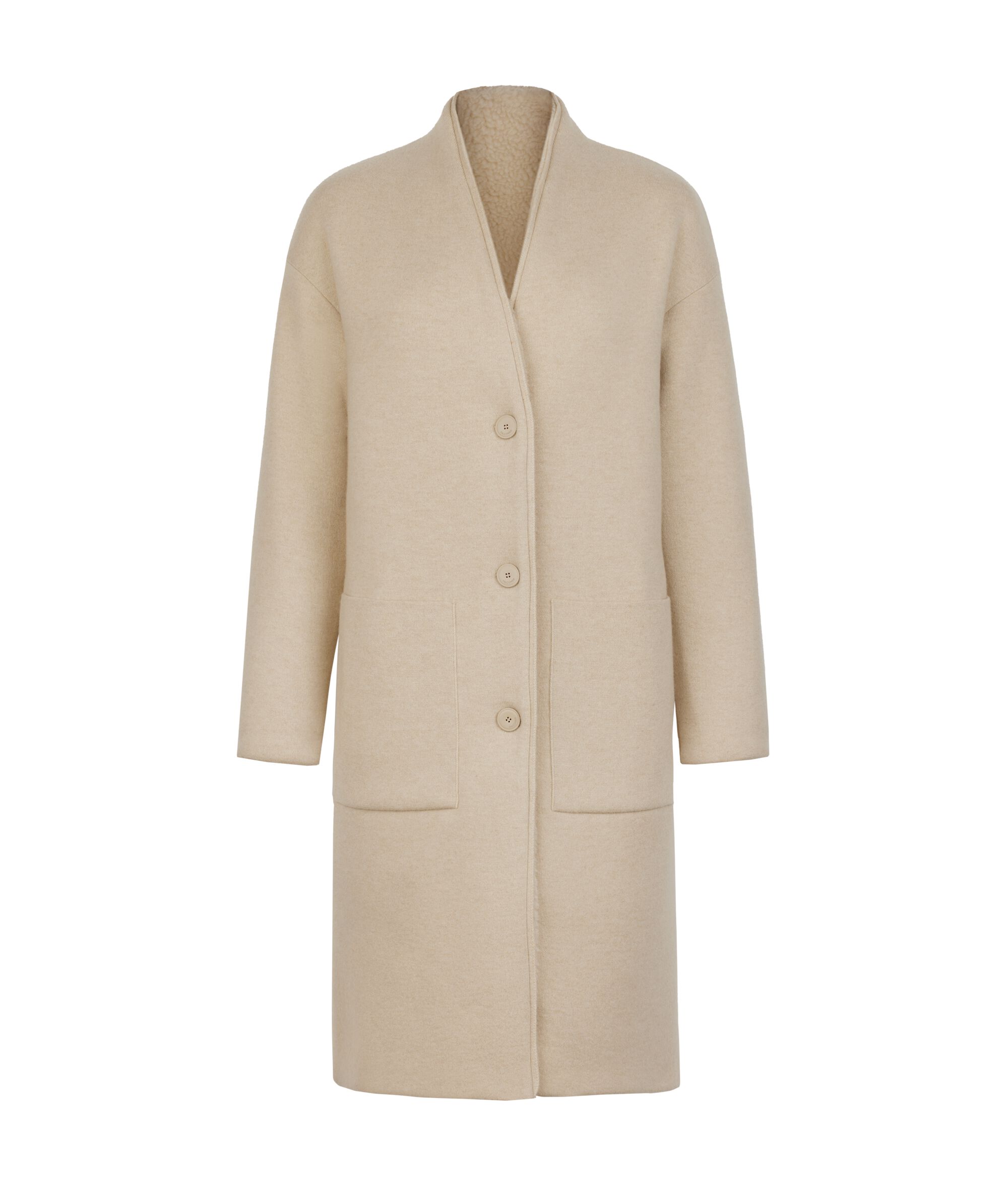 Reversible cashmere coat