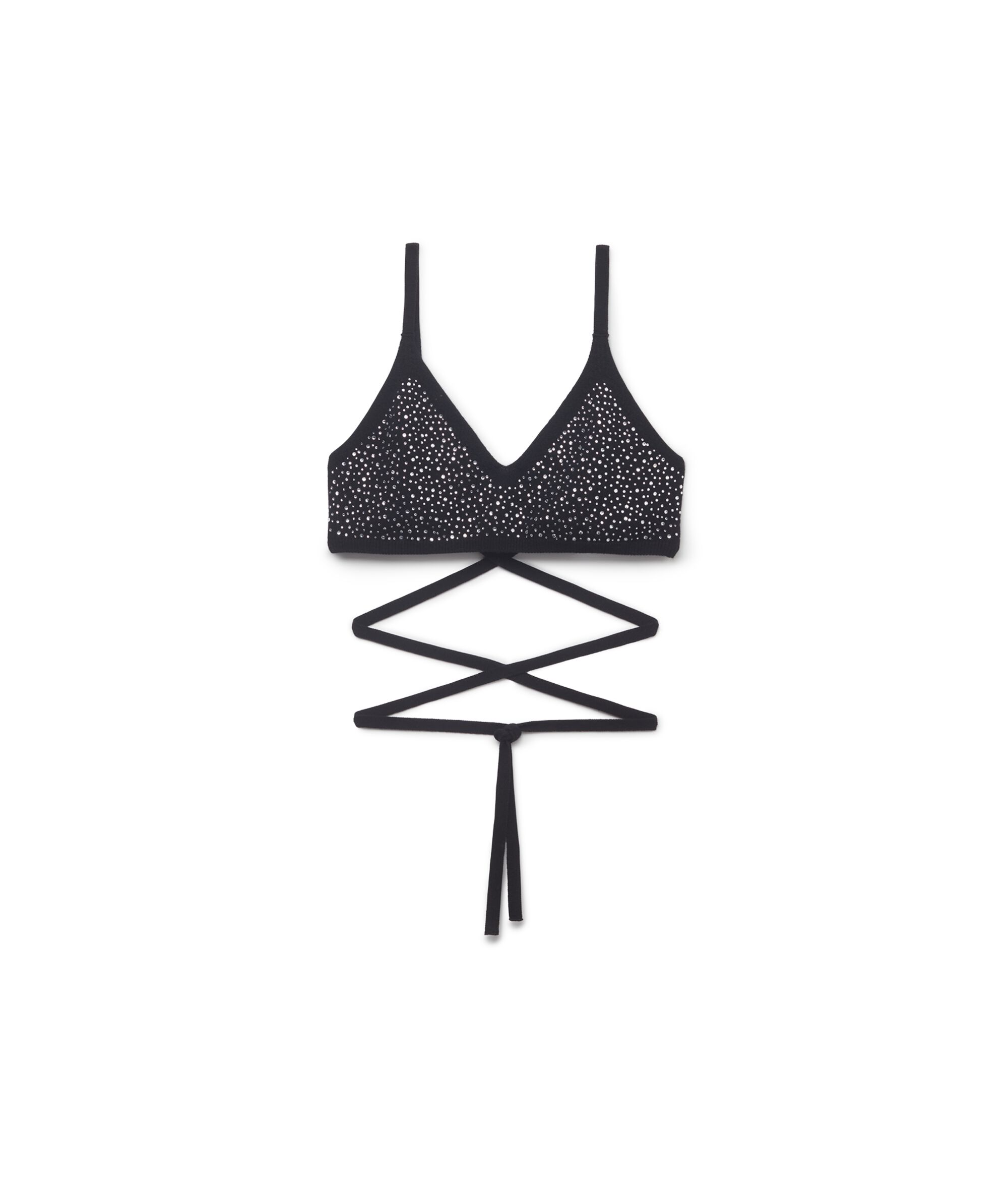 Cashmere Bra Top with Rhinestones