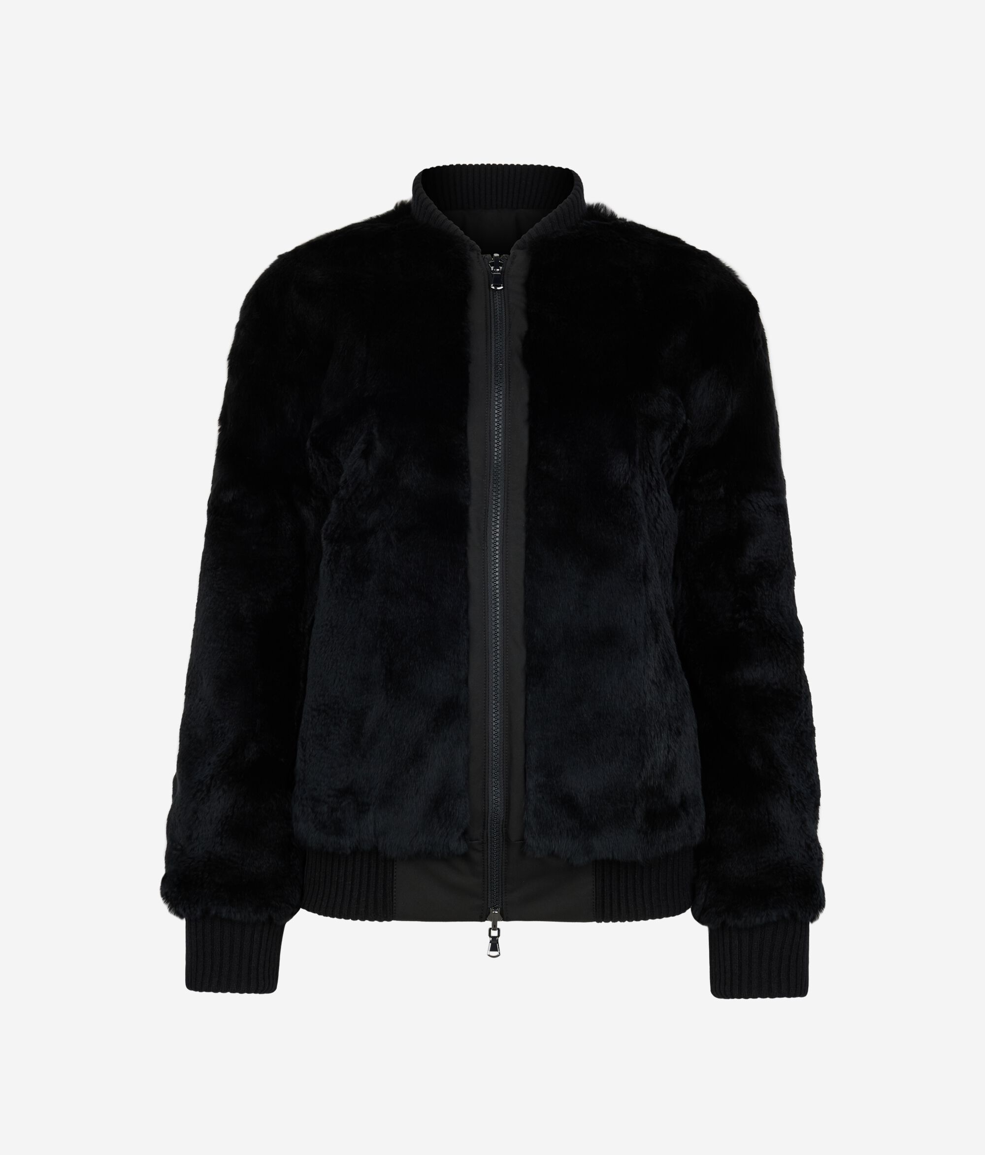 Двусторонний бомбер с подкладкой из кроличьего меха