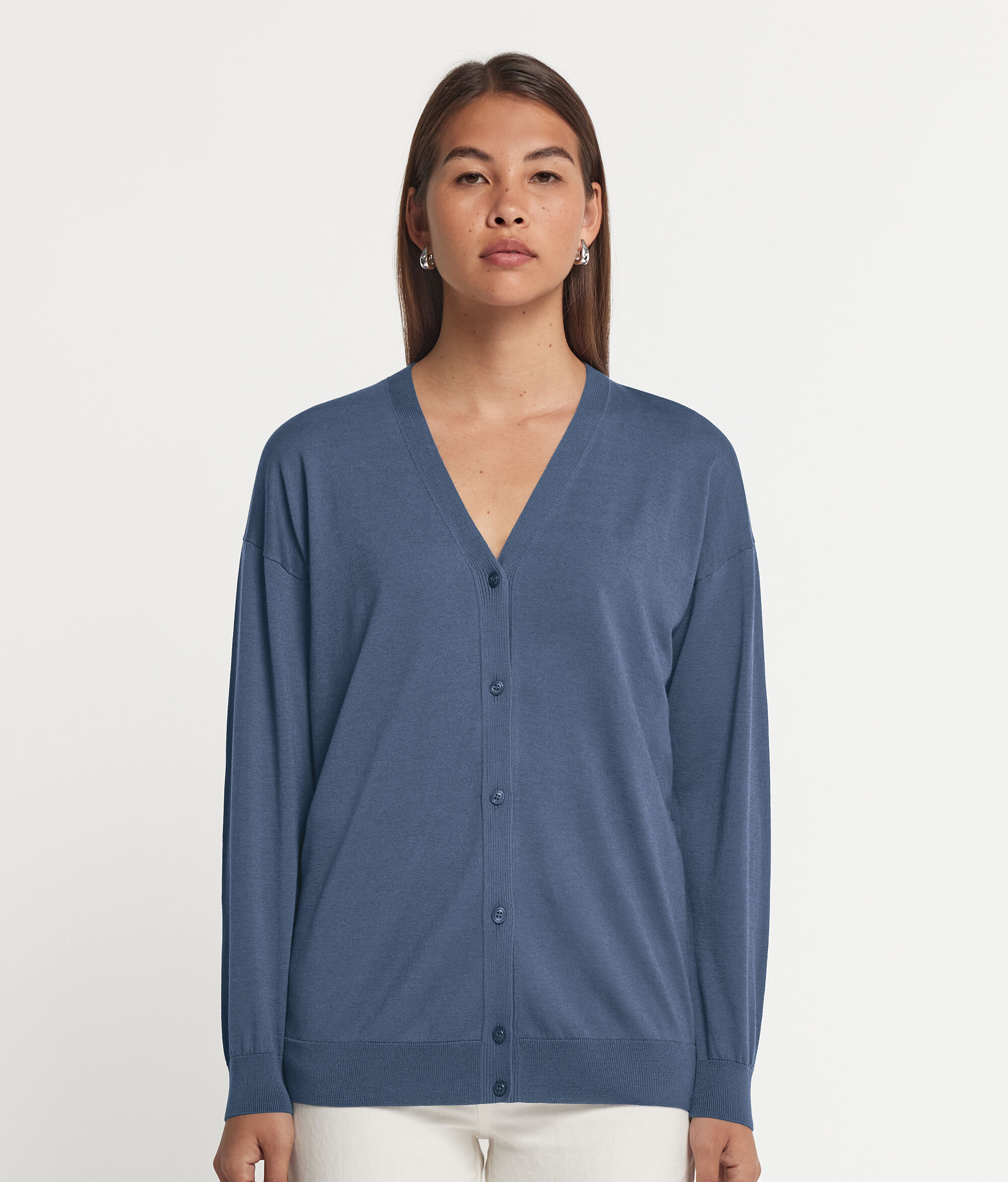 Μακρυμάνικη Ζακέτα από Silk Cotton