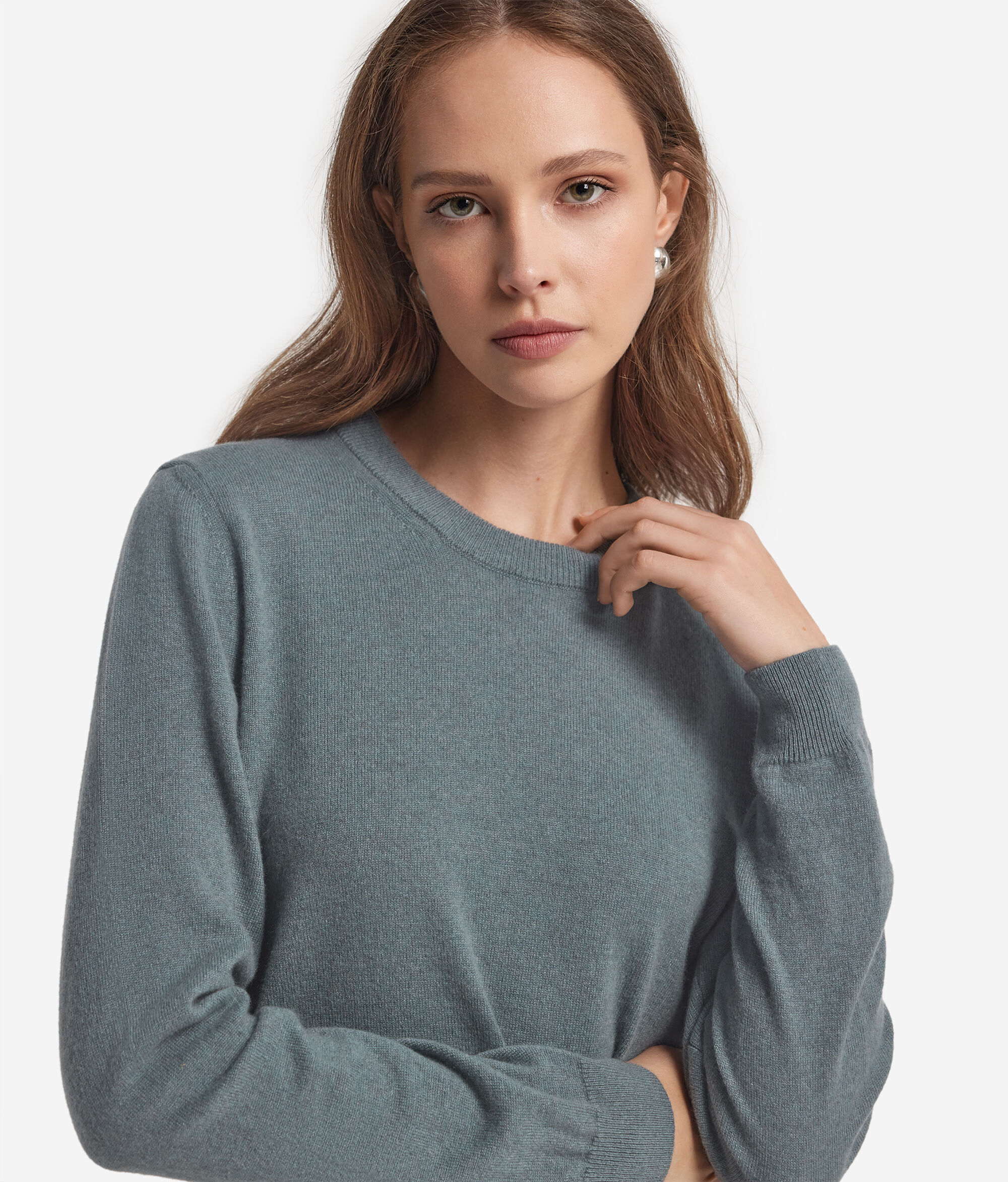 Ultrasoft Cashmere Long Sleeved Crewneck Sweater