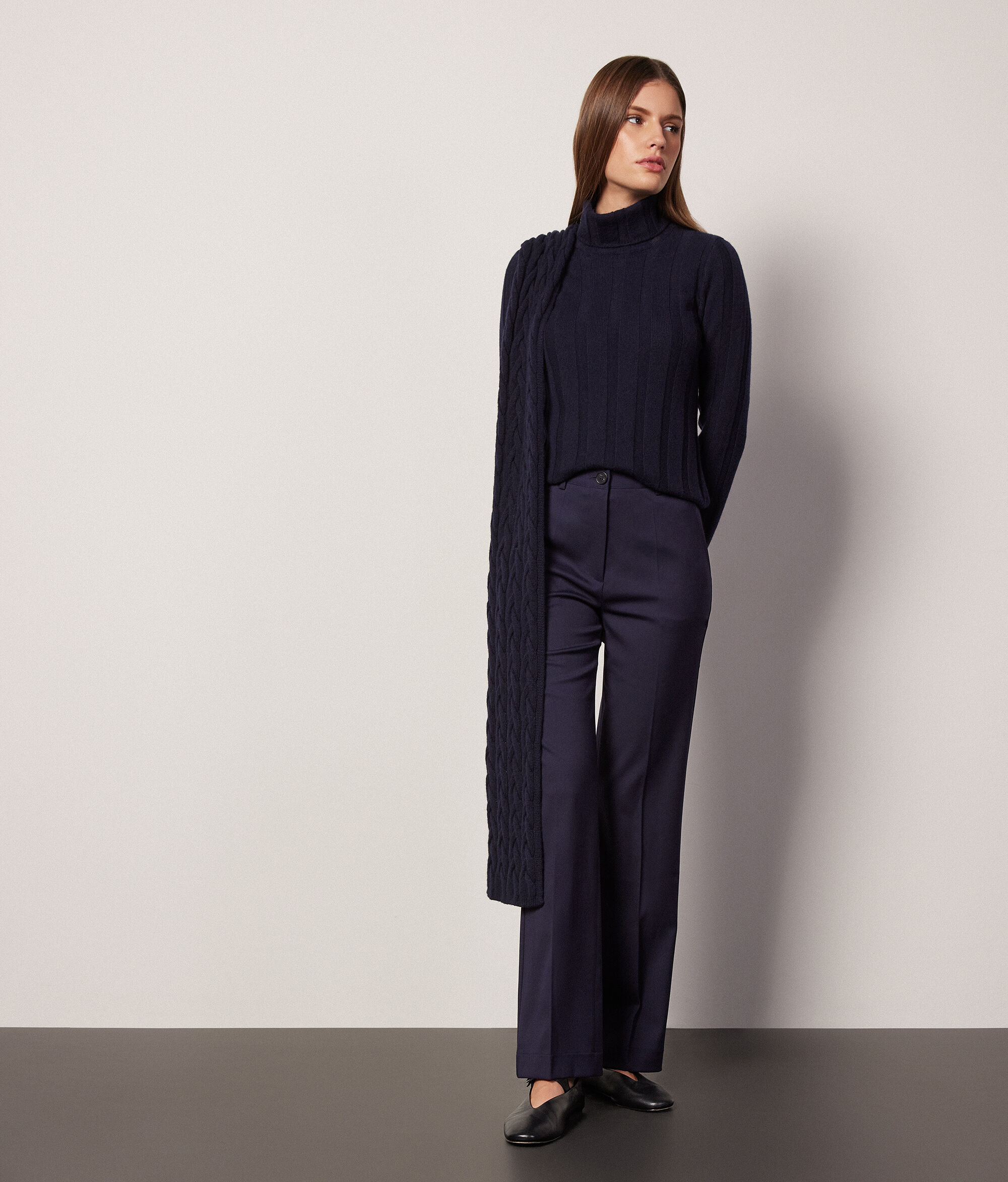 Прямые брюки из шерсти