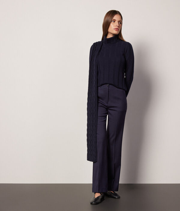 Wool Cigarette Trousers