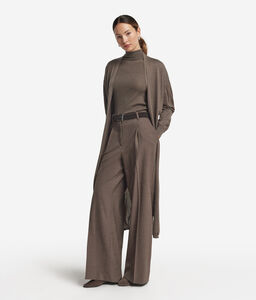 Cardigan lungo in Cashmere Ultrafine - BROWN - DMLN250_color_9279