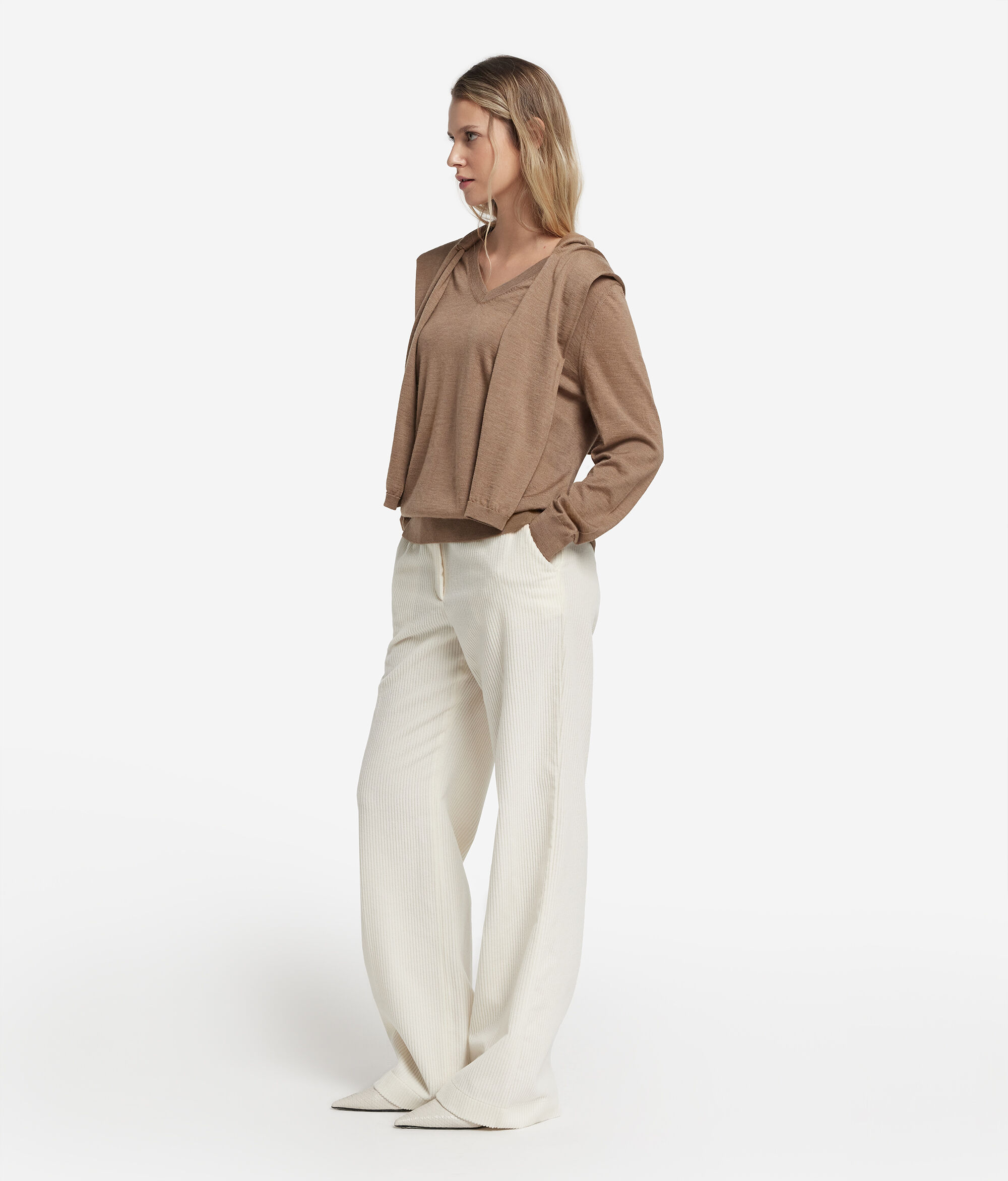 Pullover mit V-Ausschnitt aus Kaschmir Ultrafine