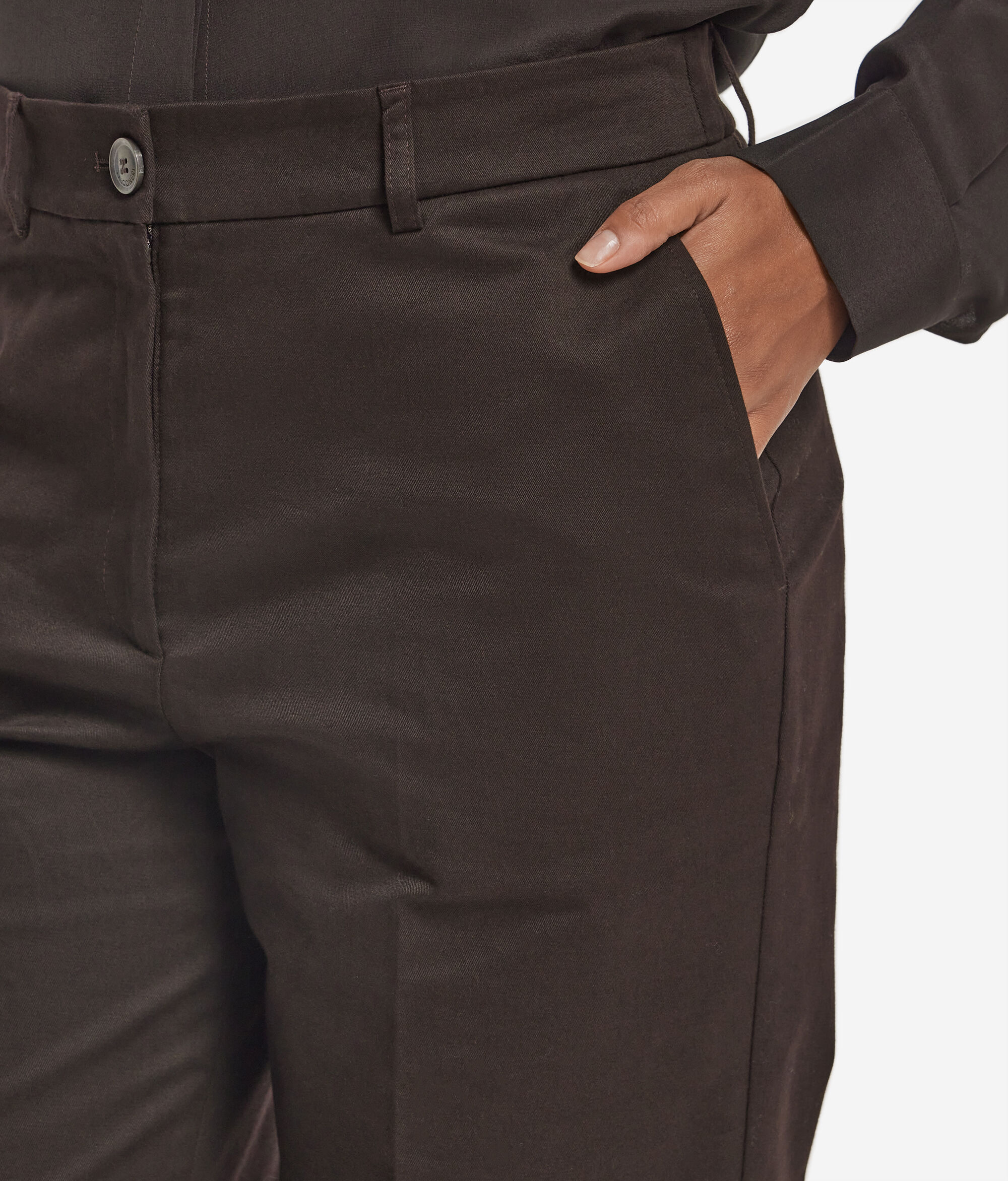 Широкие брюки из хлопка с кашемиром