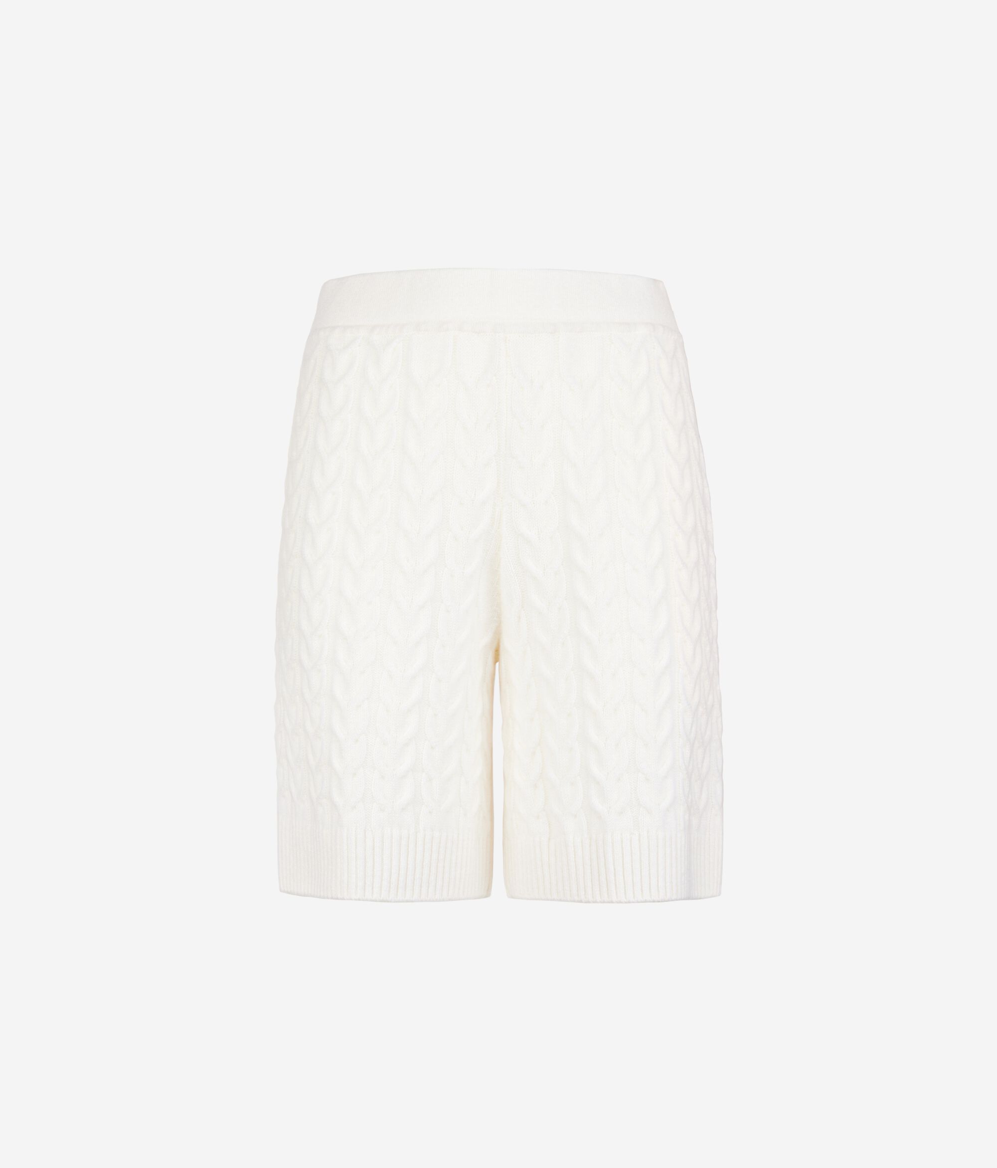 Shorts mit Zopfmuster aus Kaschmir Ultrasoft
