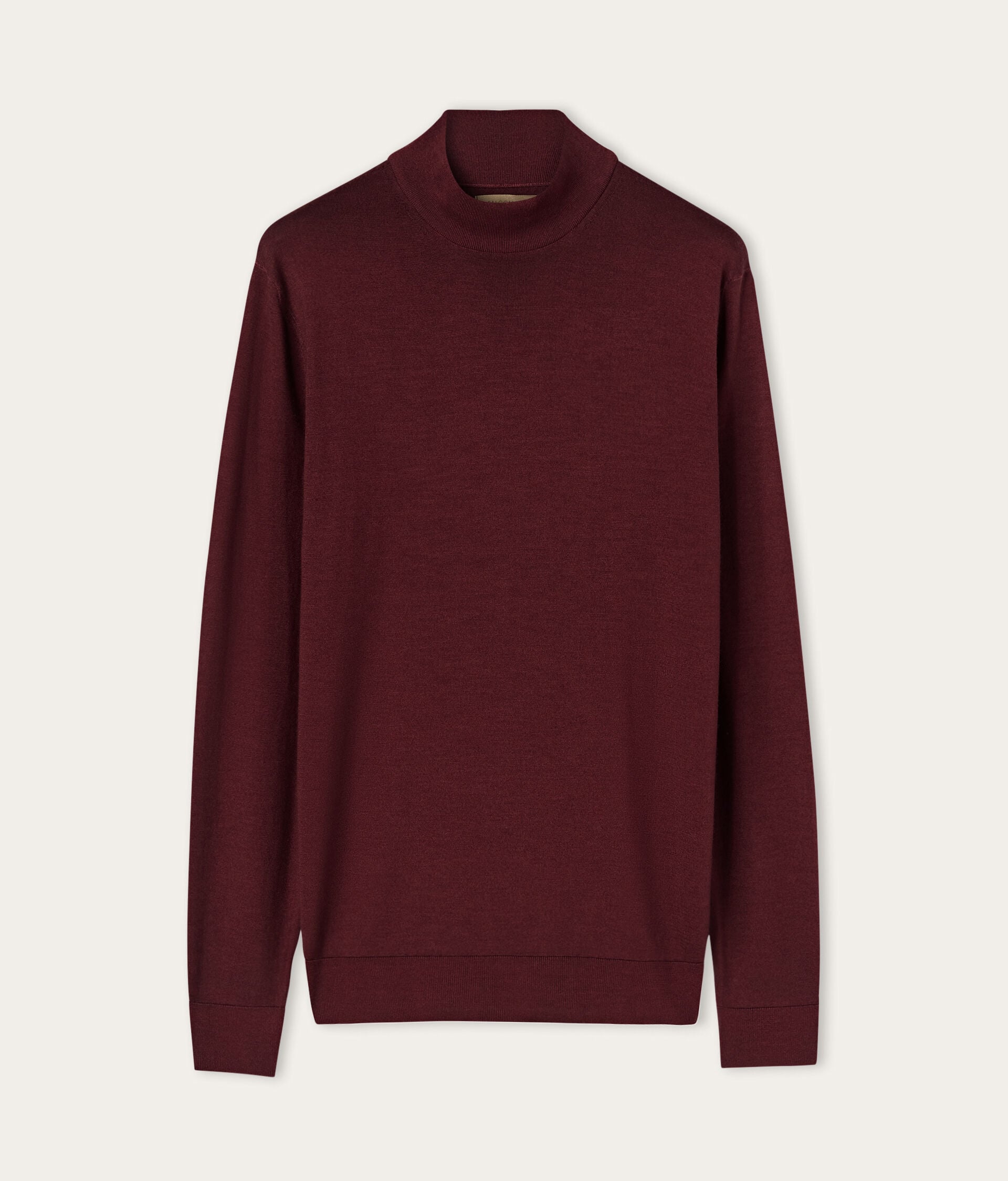 Langärmeliger Stehkragenpullover aus Kaschmir