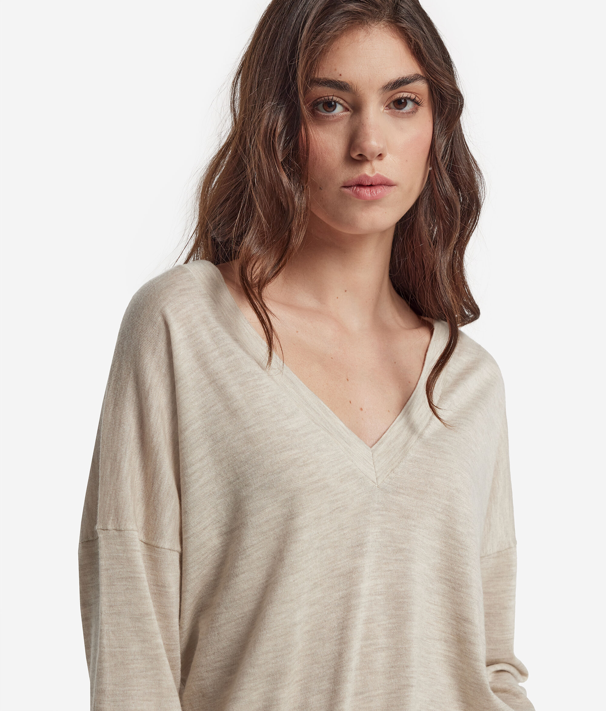 Pullover mit doppeltem V-Ausschnitt aus Kaschmir Ultrafine