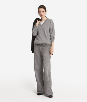 Pull à col V en cachemire ultra-doux