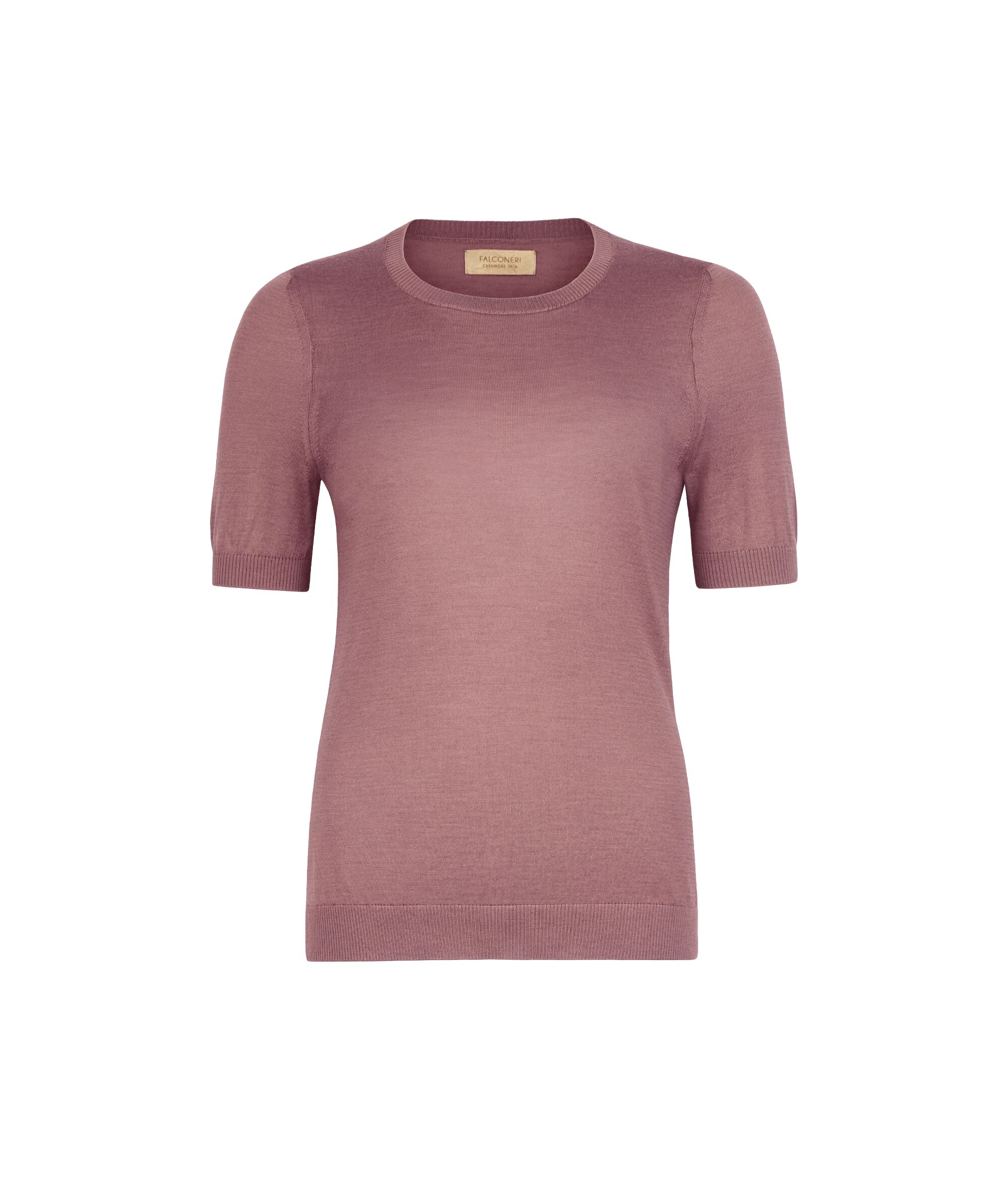 Rundhals-Tshirt mit kurzen Ärmeln aus Silkfine