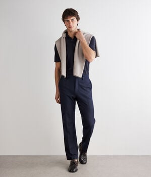 Polo piquet in cotone seta