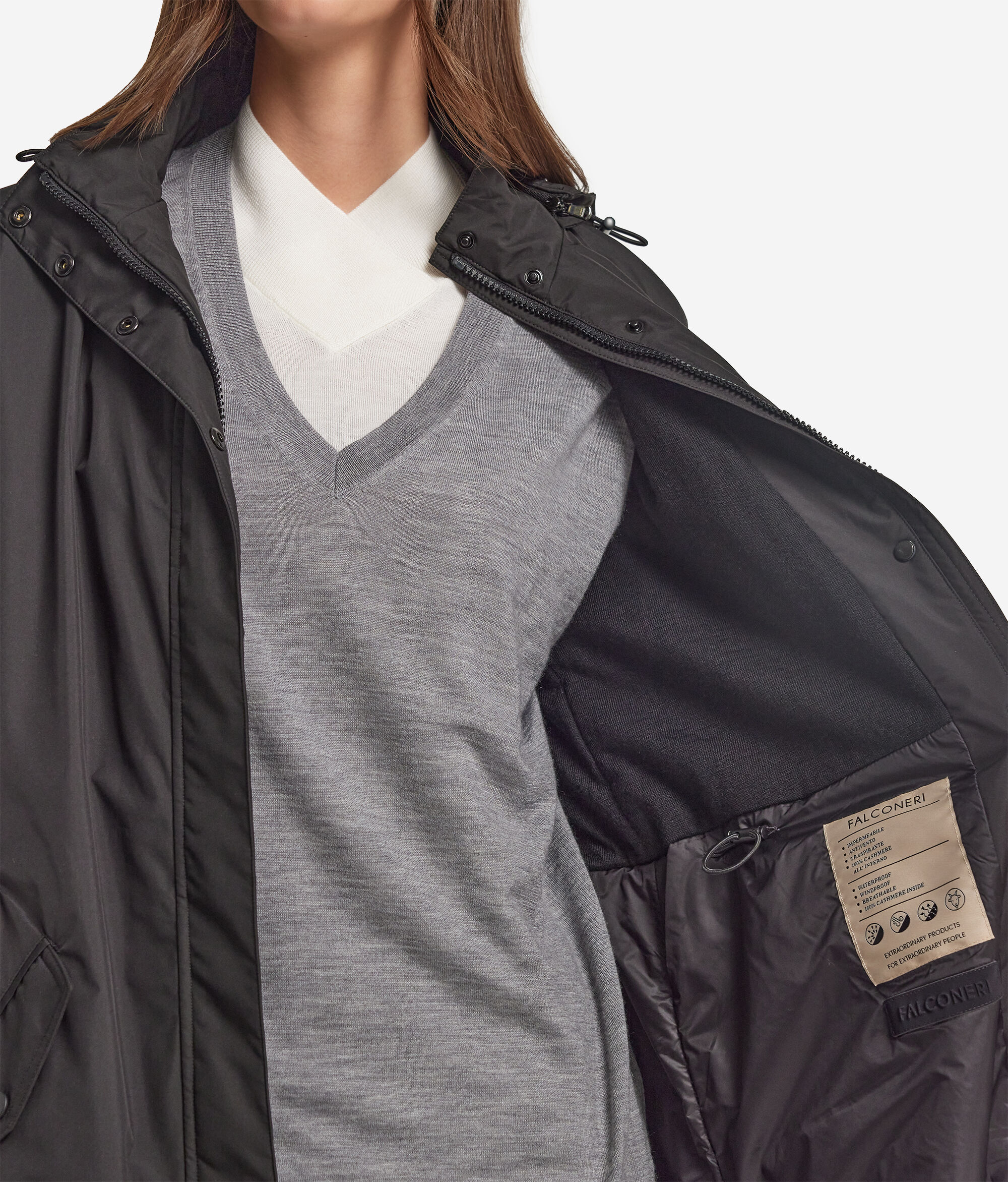 Funktionsjacke mit Tunnelzug