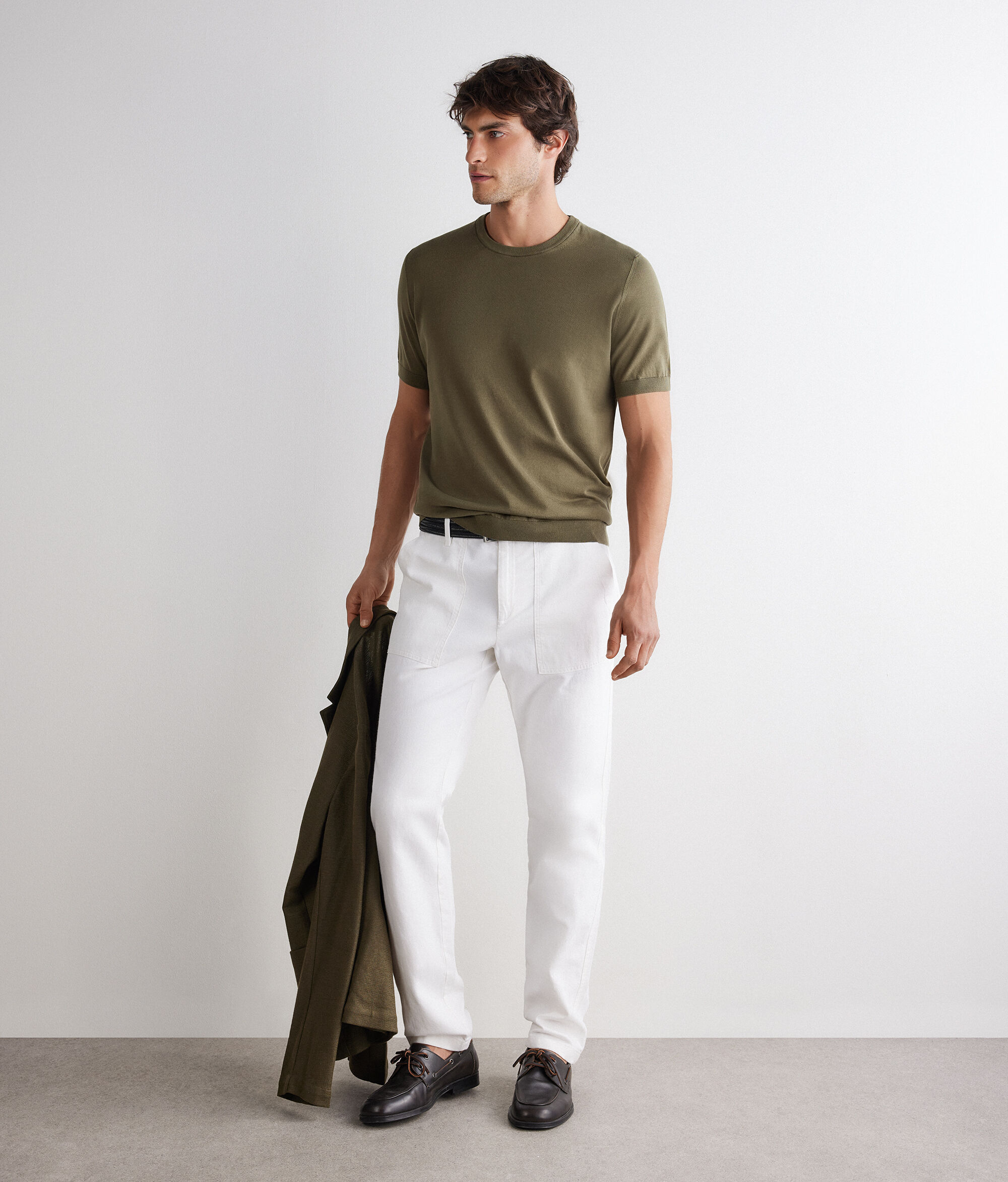 T-shirt à col rond en coton