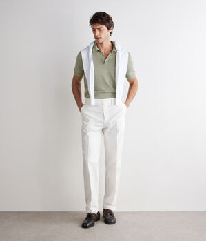 Poloshirt aus Leinen und Baumwolle