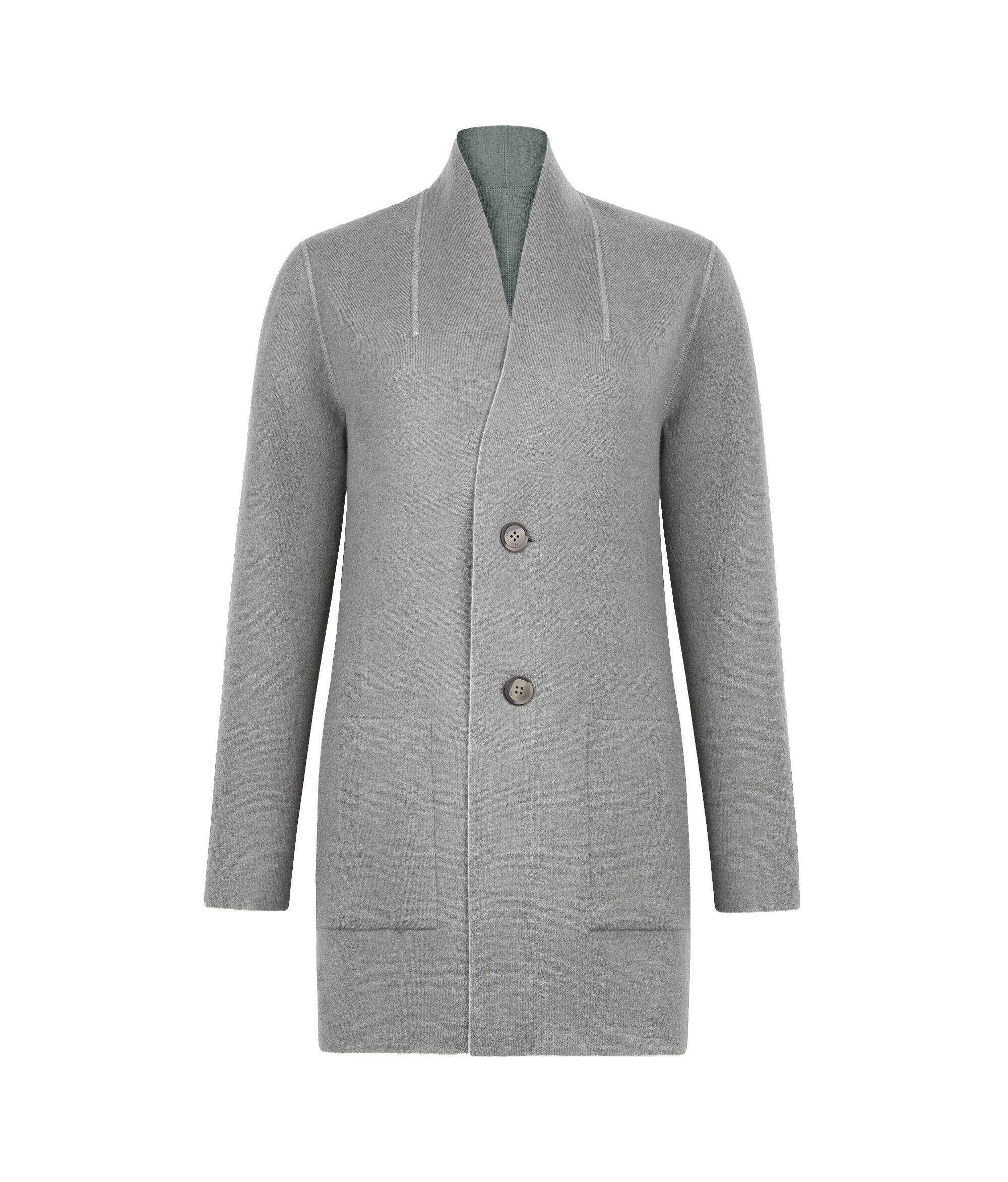 Dvostrani kaput s gumbima od ultramekog kašmira