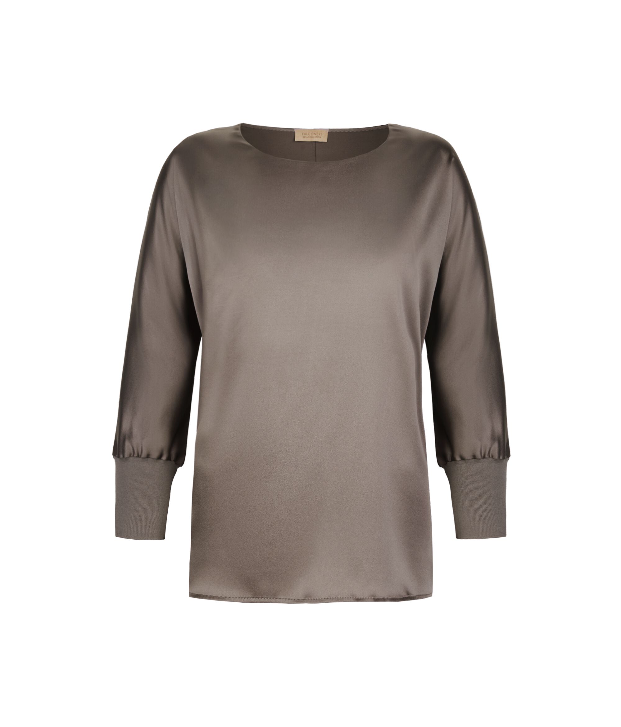 Crewneck Sweater in Silk Satin