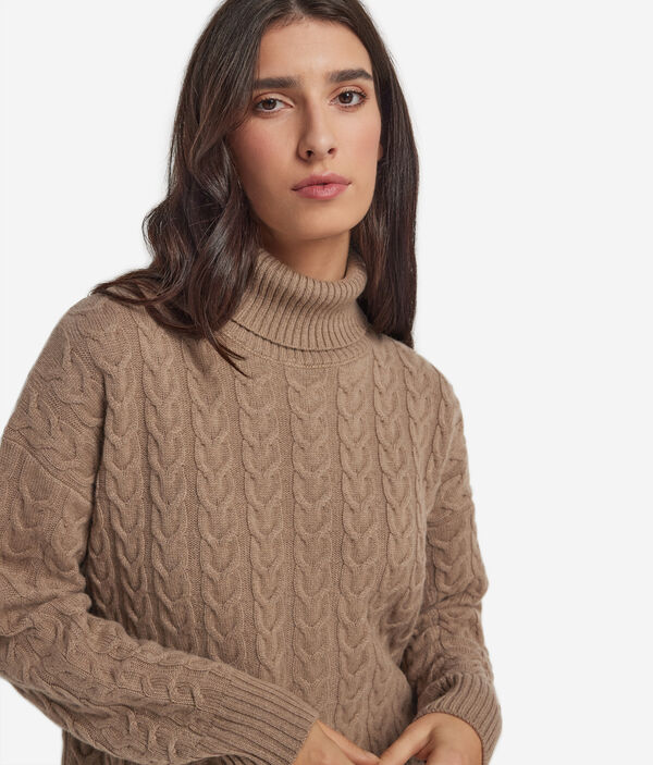 Водолазка с косами из ультрамягкого кашемира