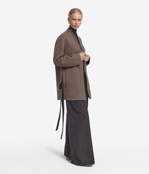Abrigo reversible de cashmere