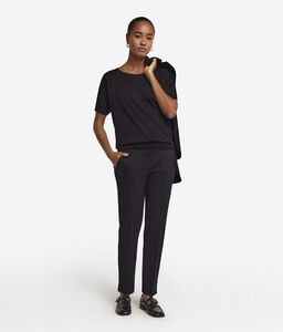 Girocollo in seta cotone - BLACK - DMM600A_color_9107