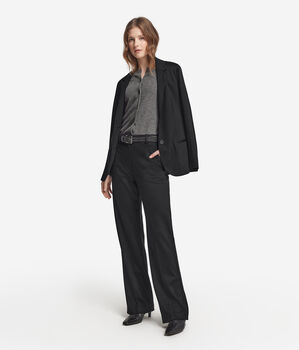Pantalon basique en jersey de laine