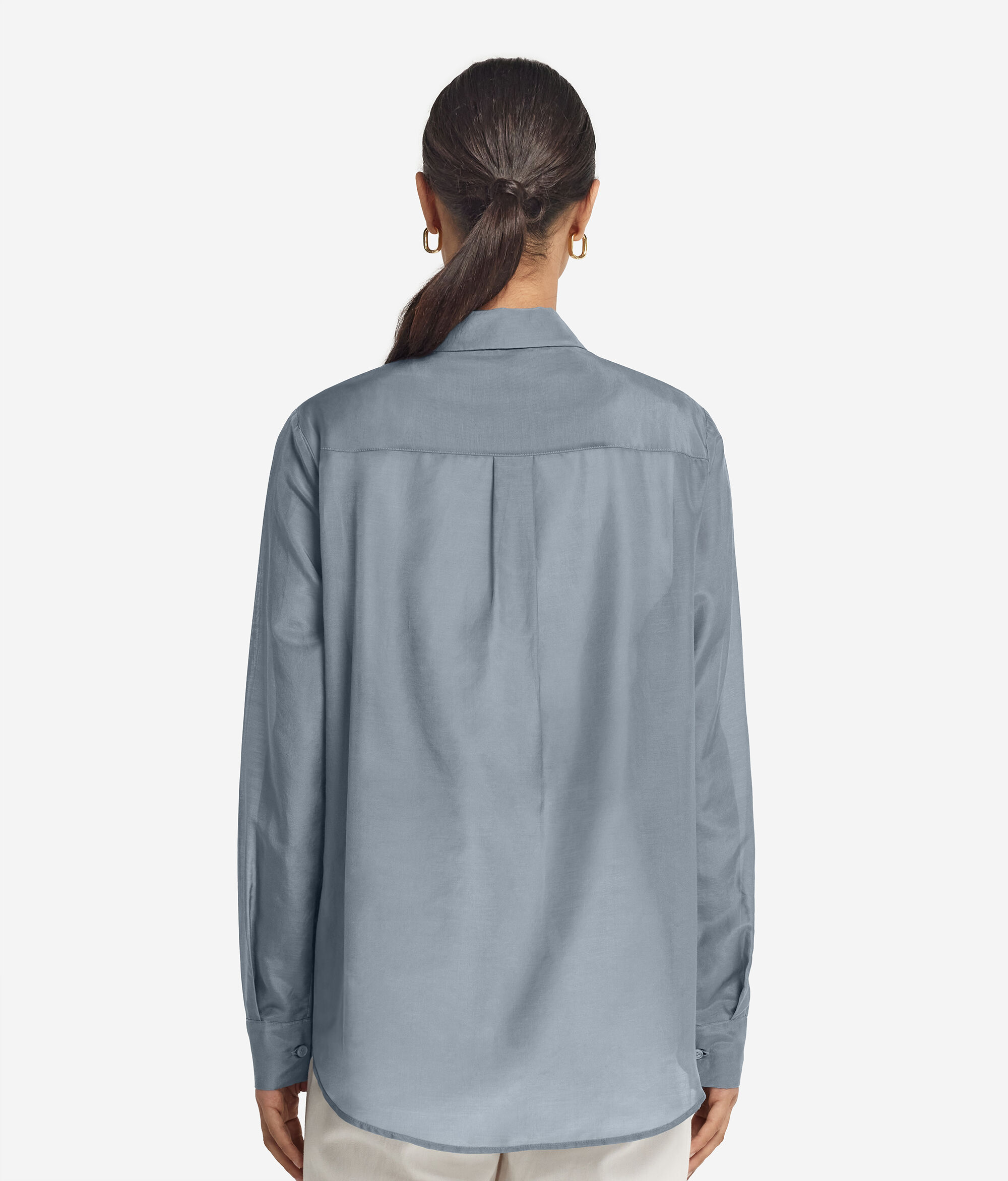 Cotton Muslin Collared Shirt