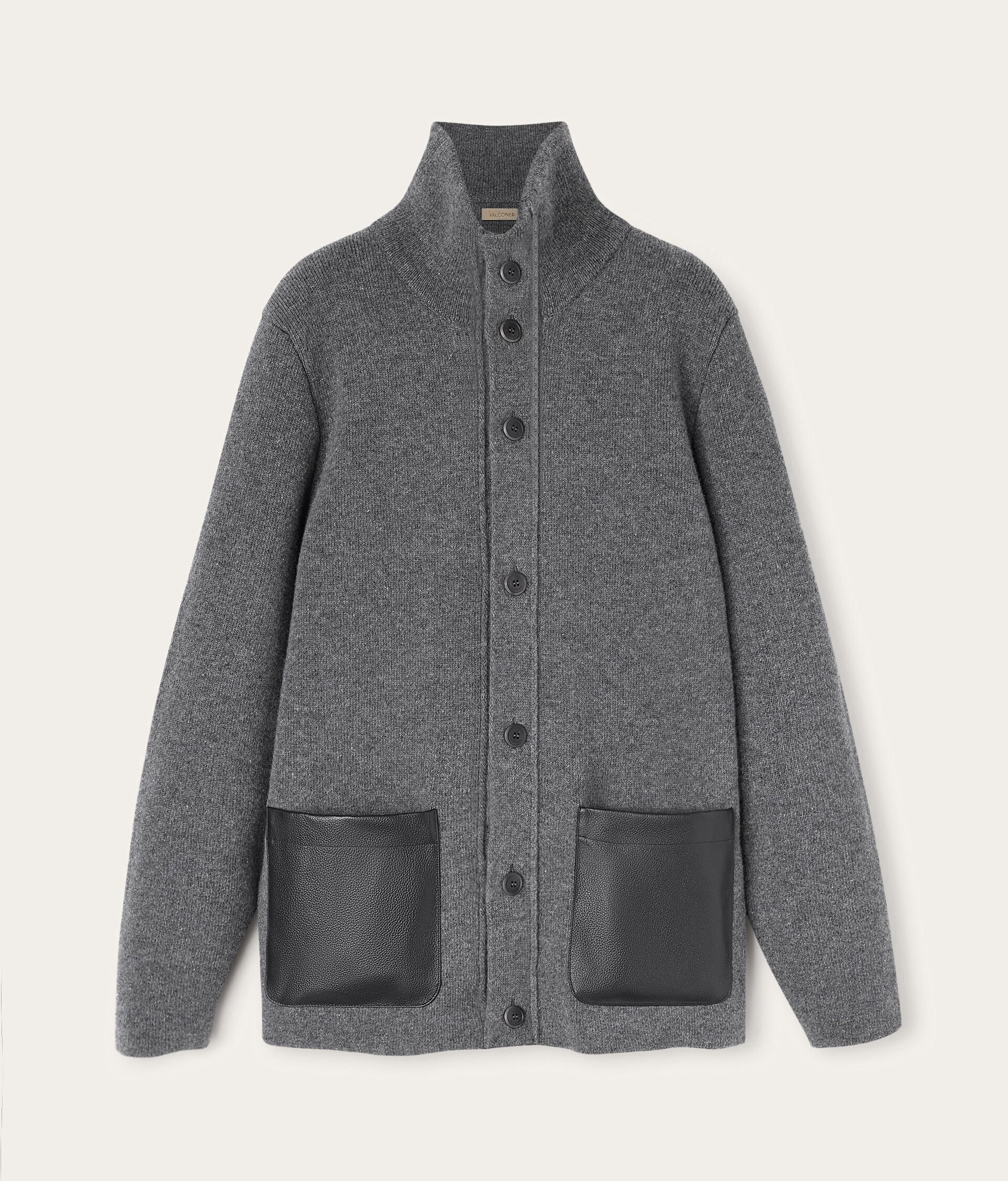 Gavany llana Cashmere butxaques pell