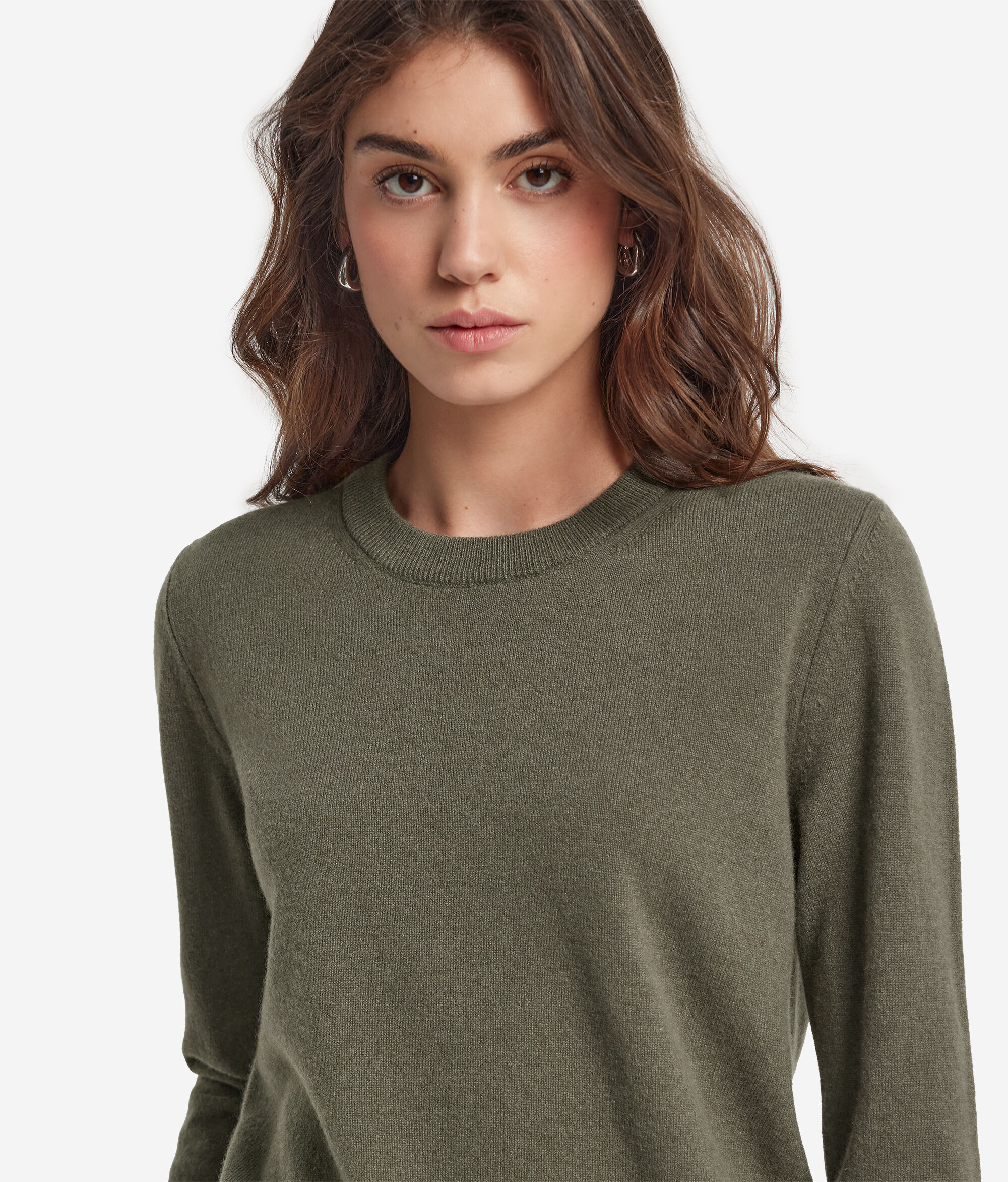 Μακρυμάνικη Μπλούζα από Ultrasoft Cashmere με Στρογγυλή Λαιμόκοψη