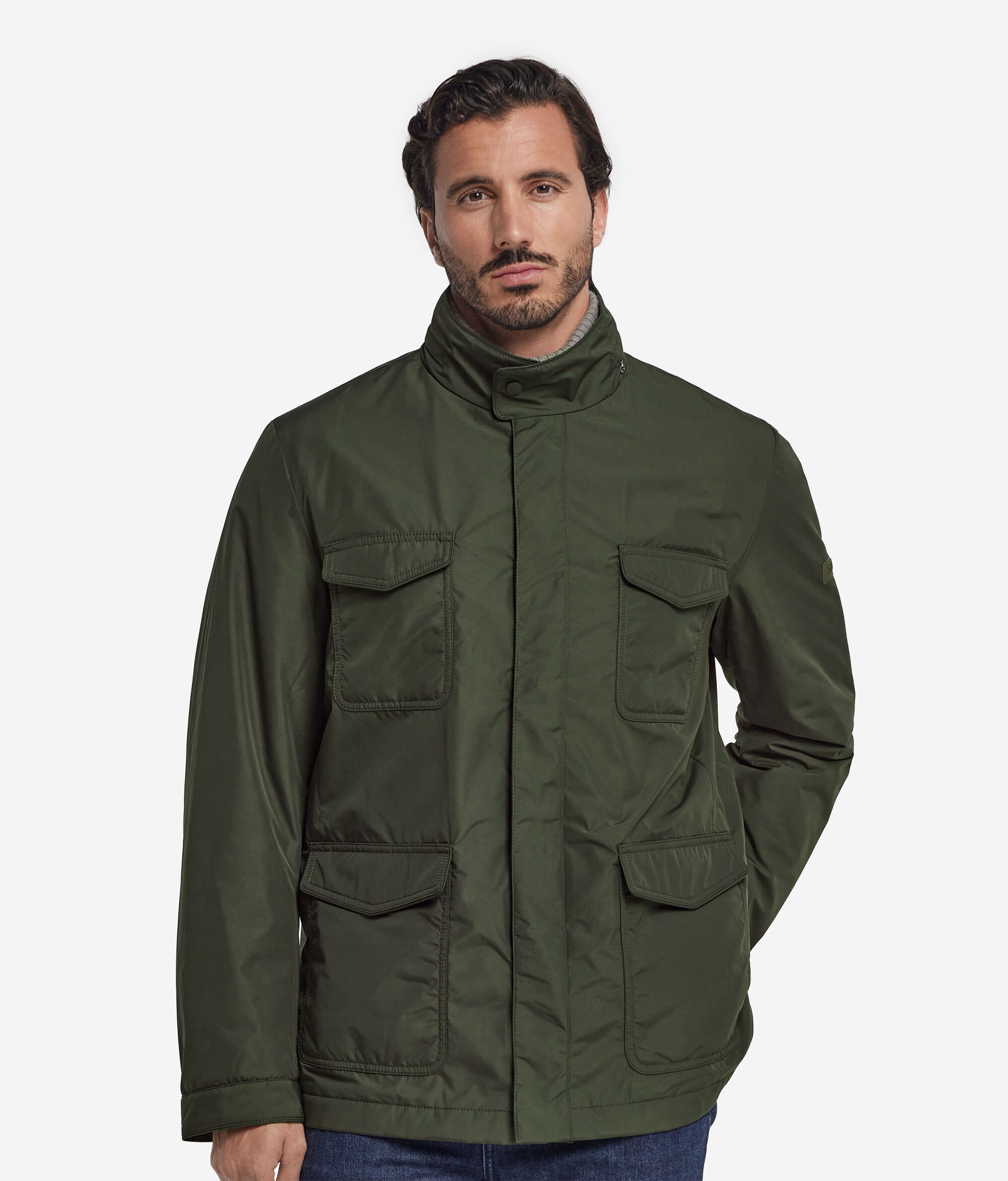 Cashmere Technical Fabric Safari Jacket