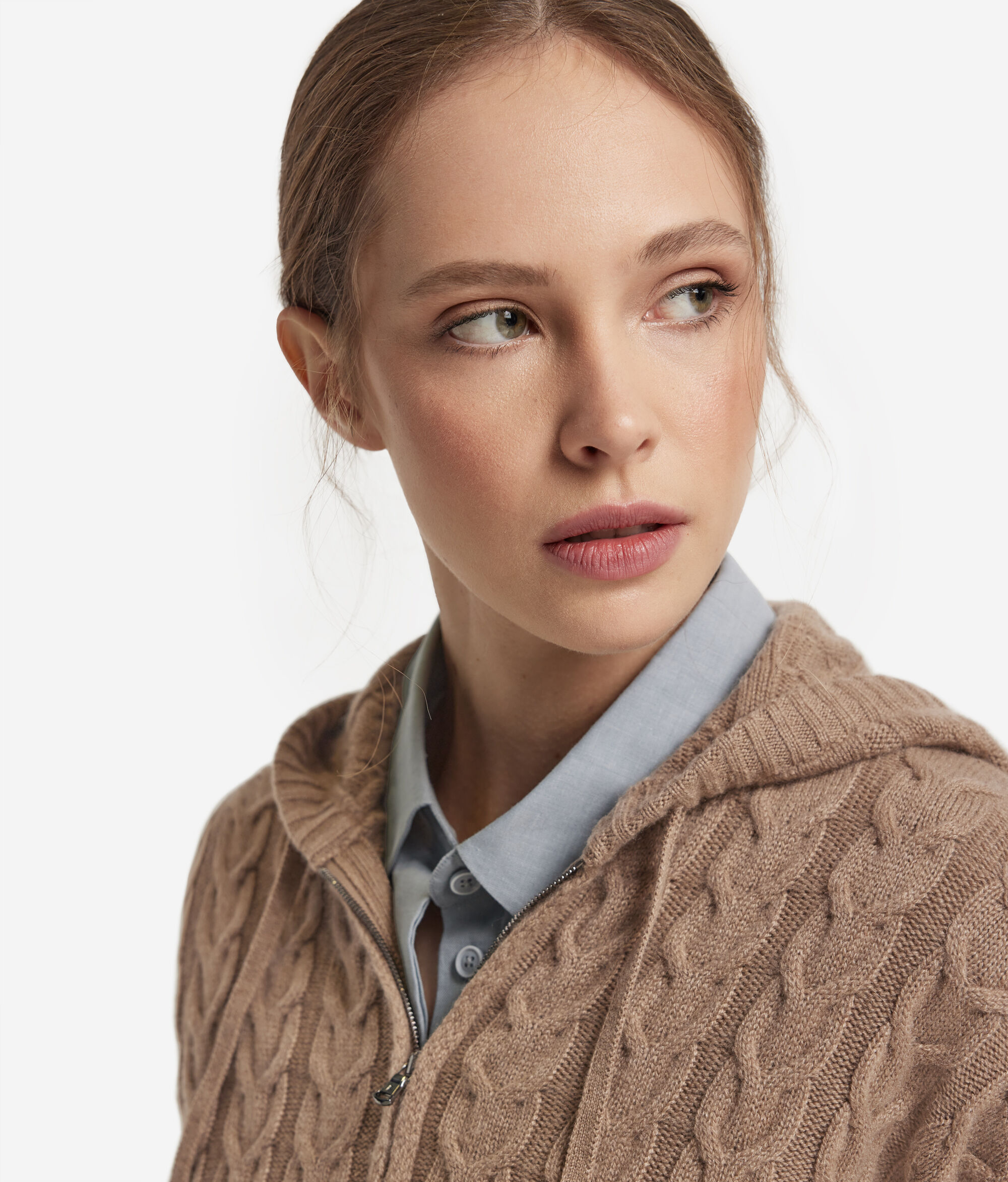 Толстовка с косами из ультрамягкого кашемира