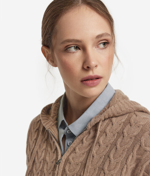 Толстовка с косами из ультрамягкого кашемира