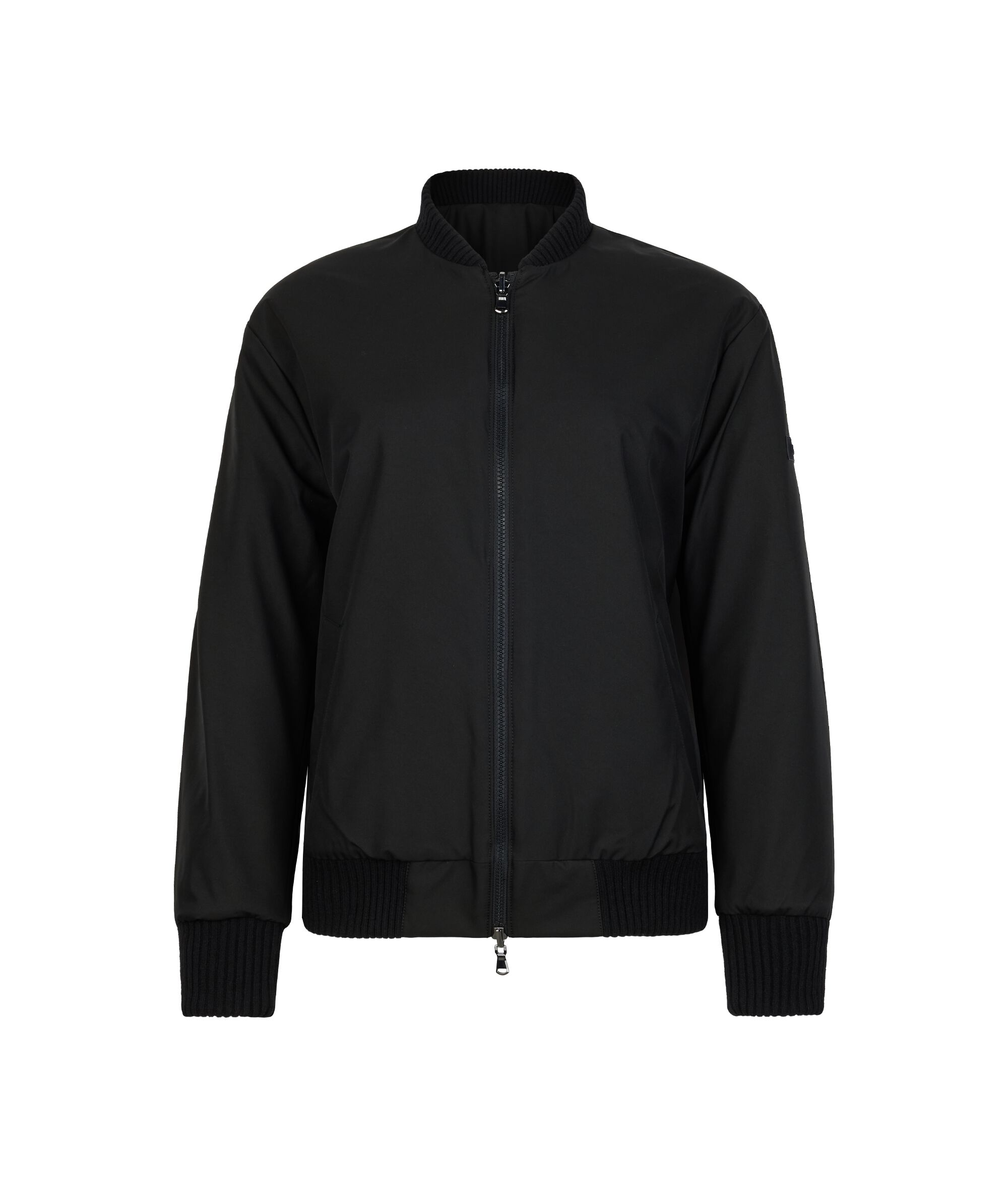Reversible Technical Bomber Jacket with Rabbit Fur Lining