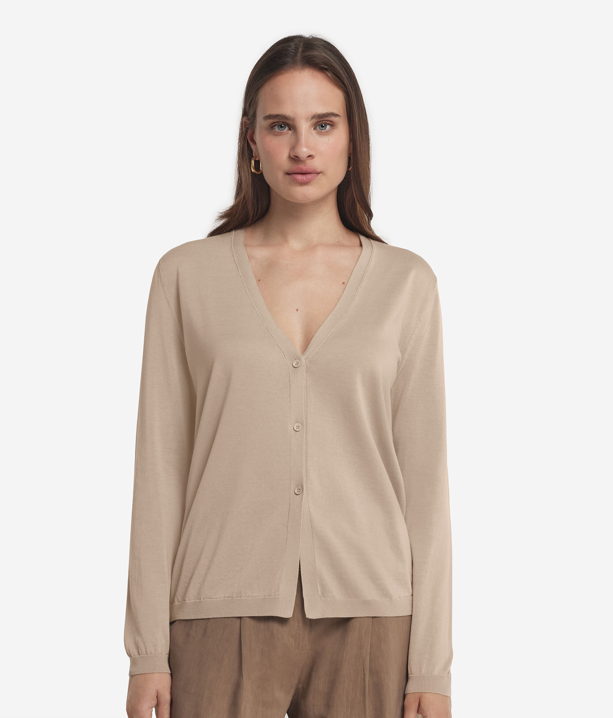 Cardigan Maniche Lunghe in Cotone Fresh