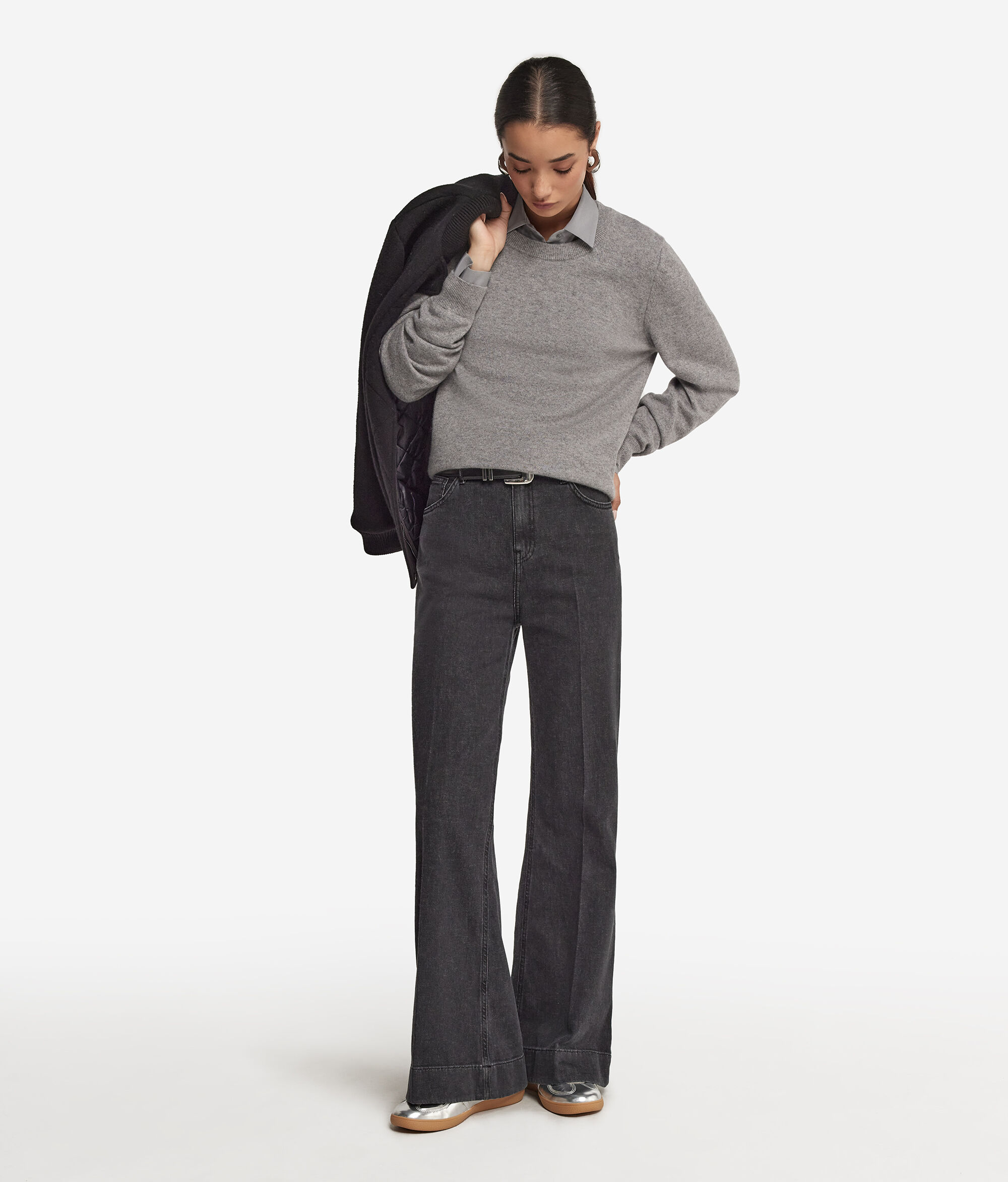 Cashmere Denim Flare Trousers