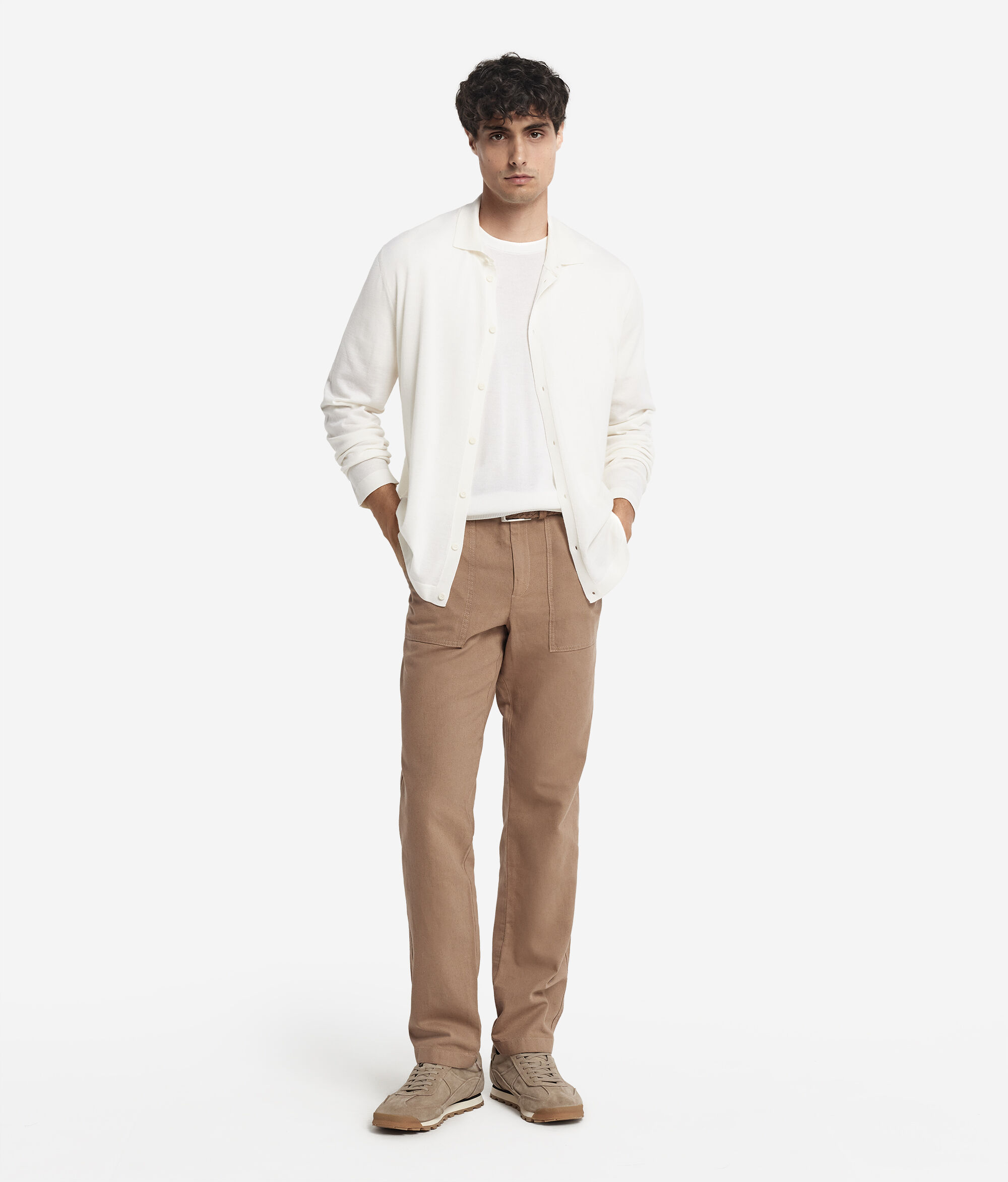 Chemise en maille de cachemire ultra-fin