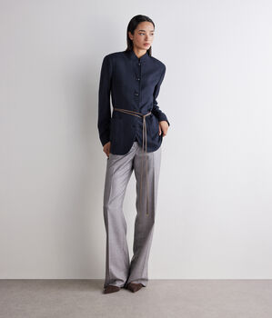 Houndstooth Cashmere Silk Jacket