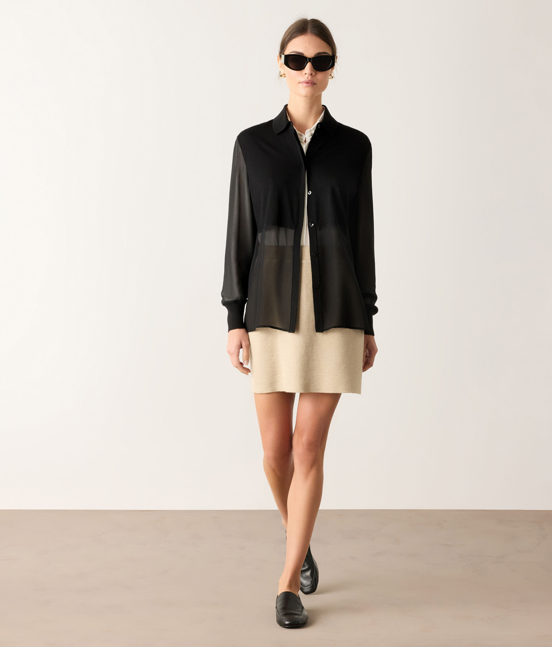 Silk and cashmere shirt