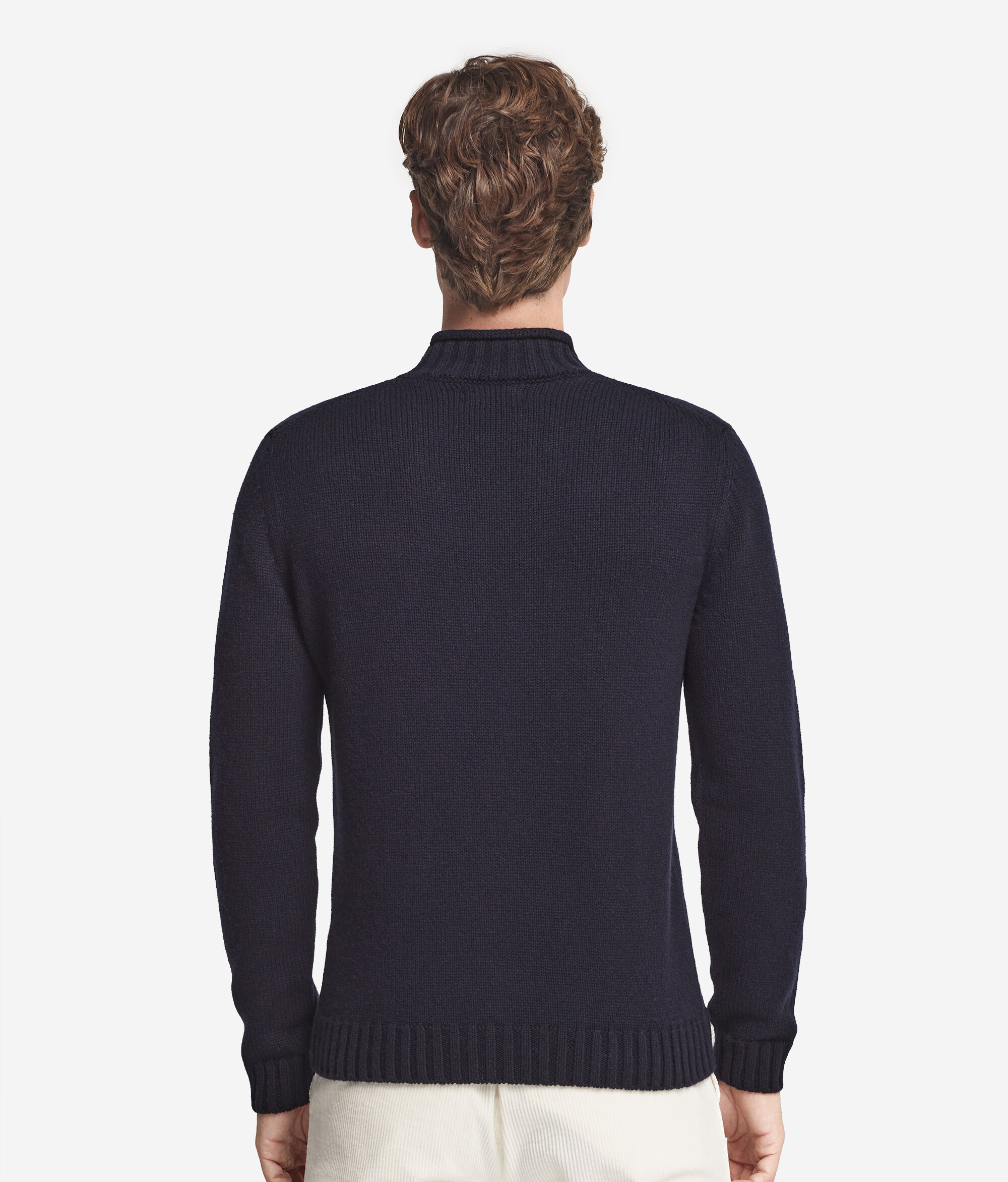 Lupetto Uomo In Cashmere Made In Italy - Maglia Di Lusso Con Lana Merino E Seta - Foto 3