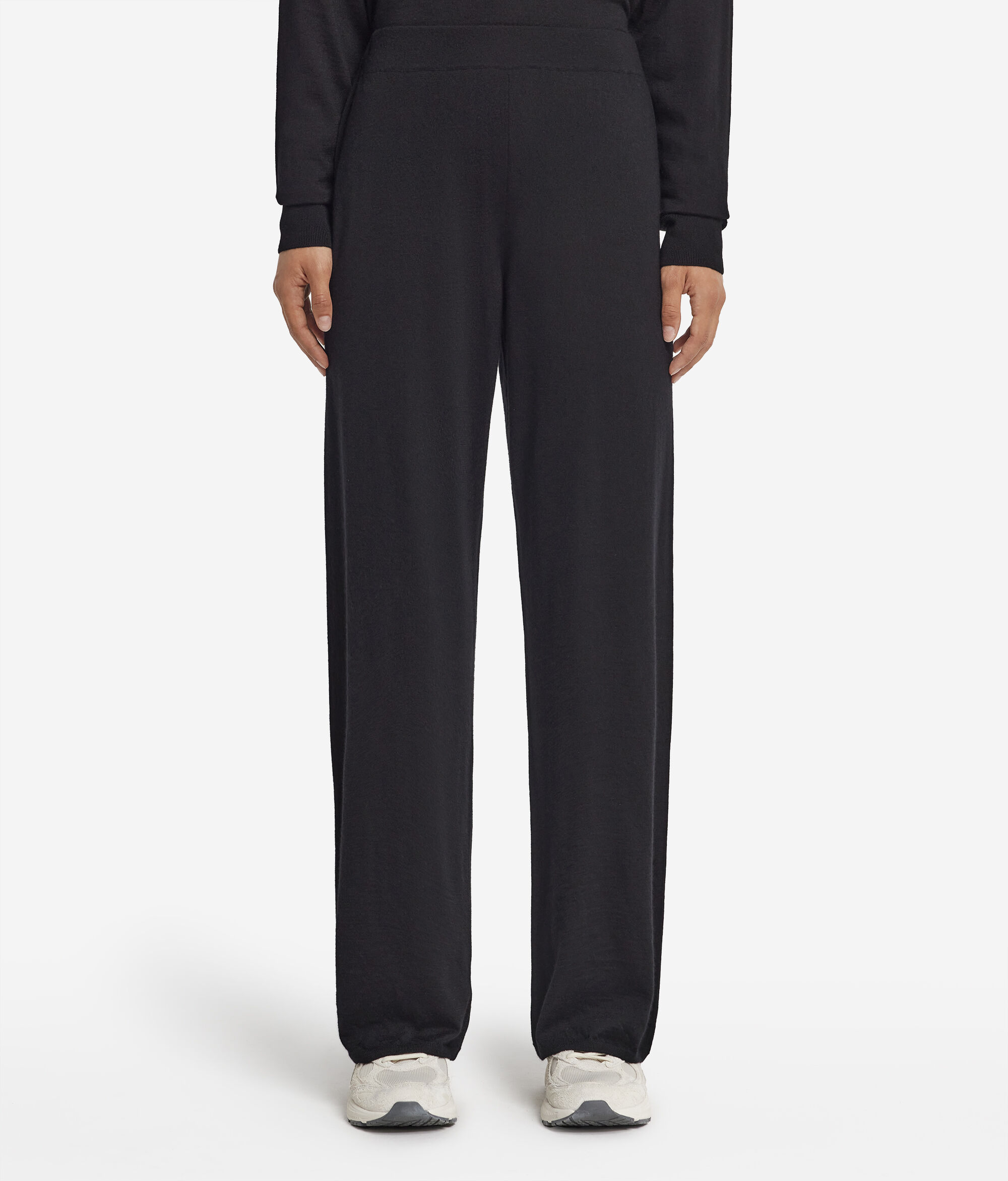 Pantalon large en cachemire ultra-fin