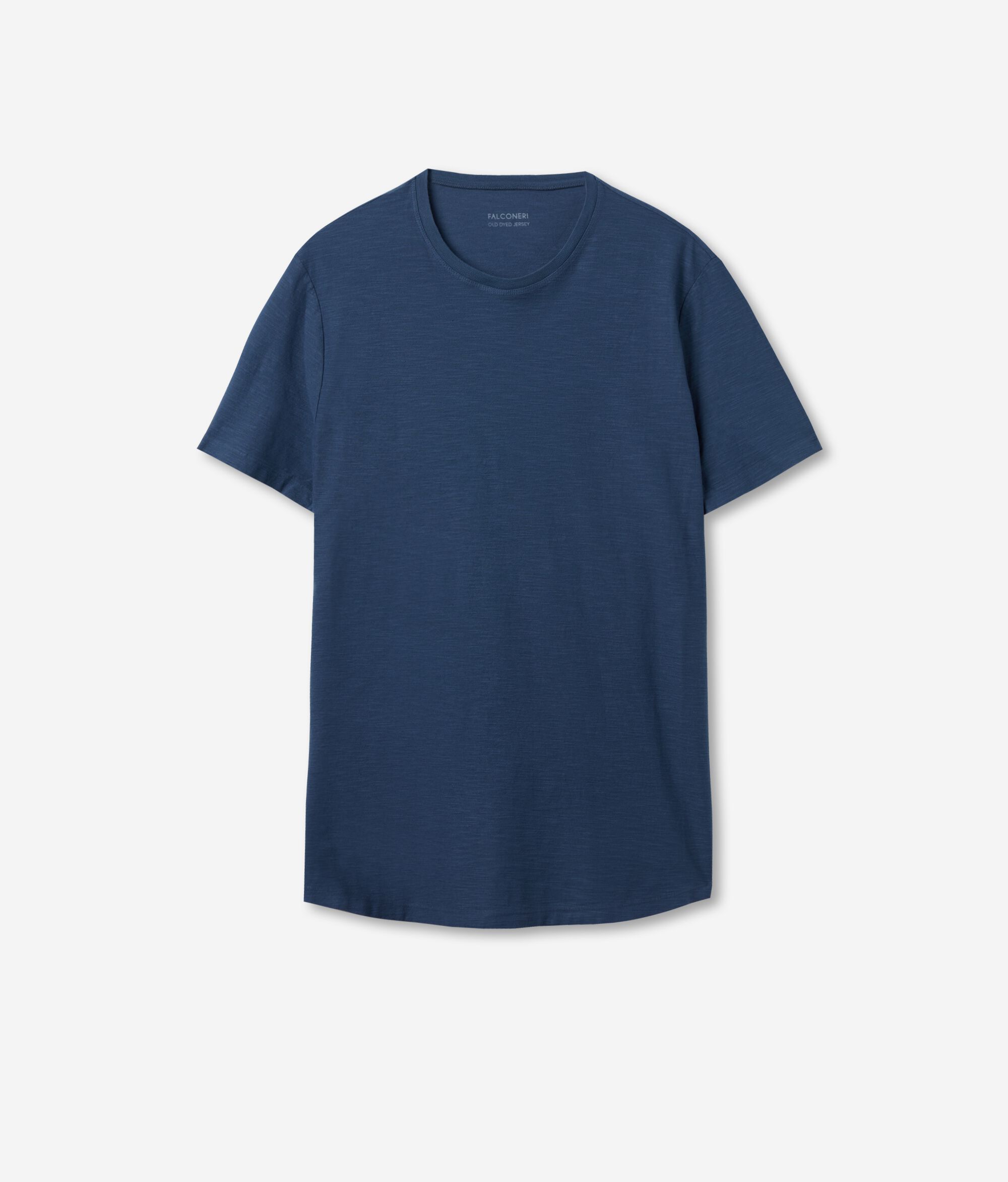 T-shirt à col rond en coton torsadé
