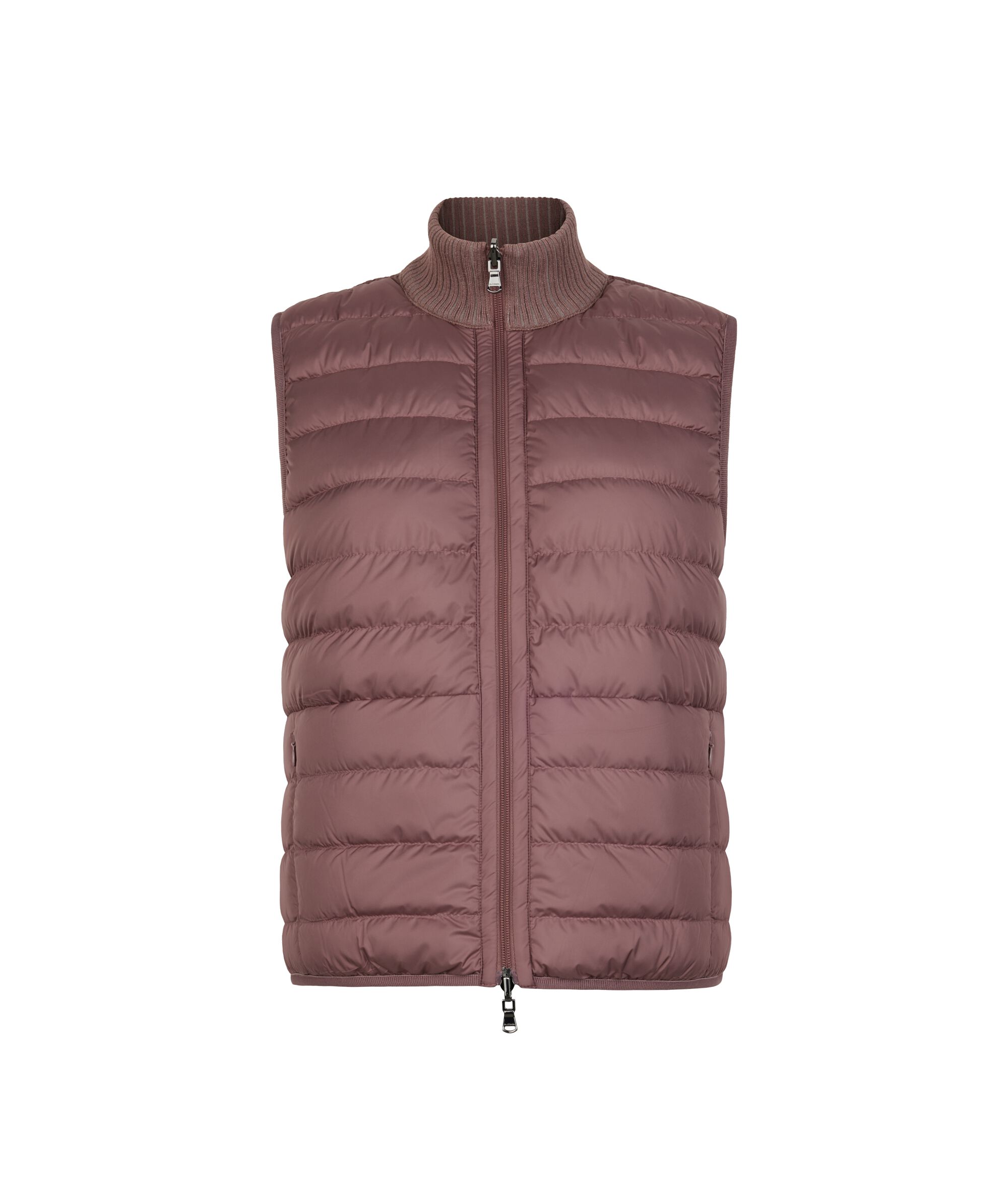 Piumino smanicato reversibile opaco