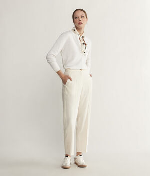 Pantalon en lin et viscose